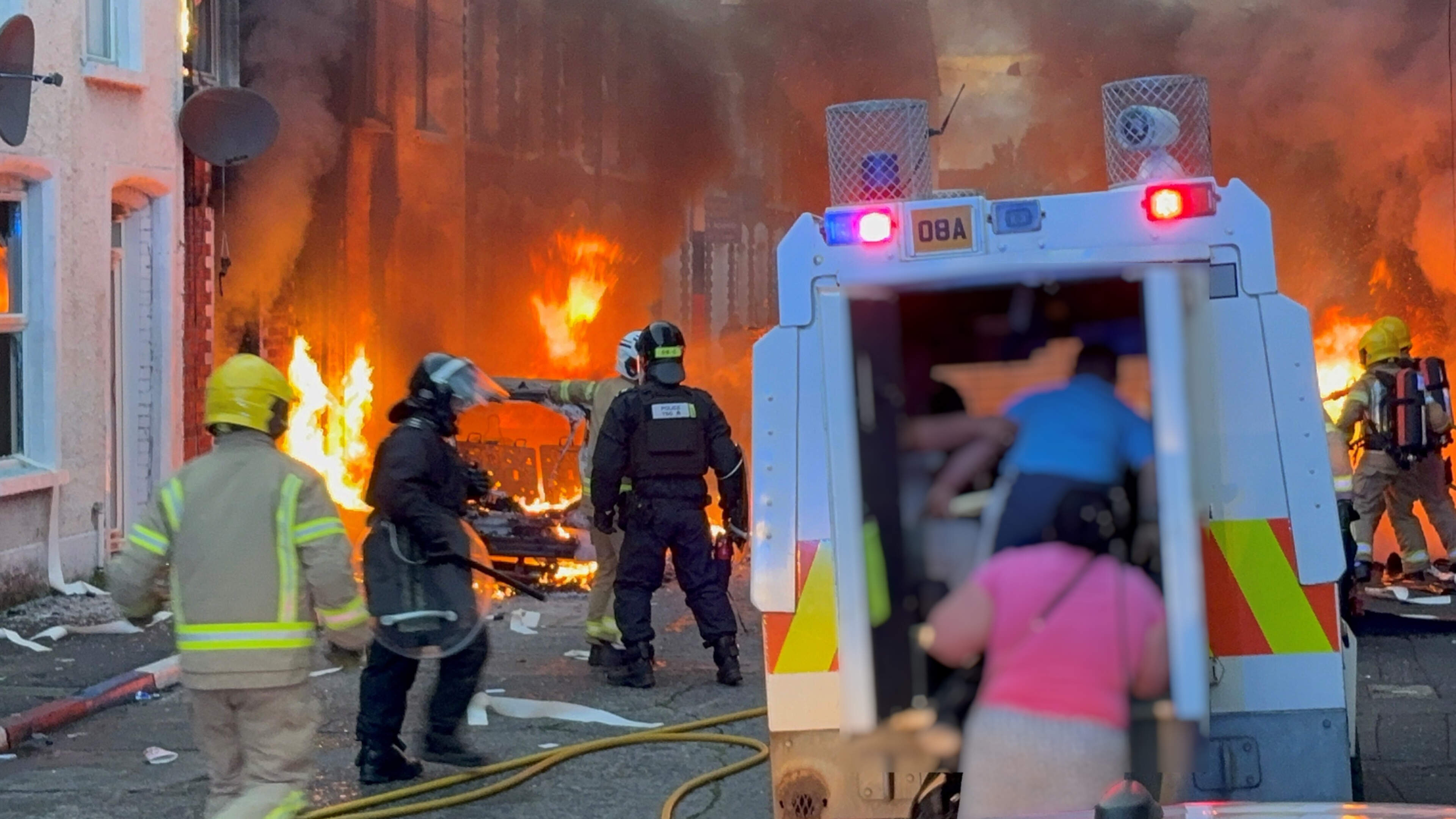 Belfast riots: Schools closed, homes set on fire, police car