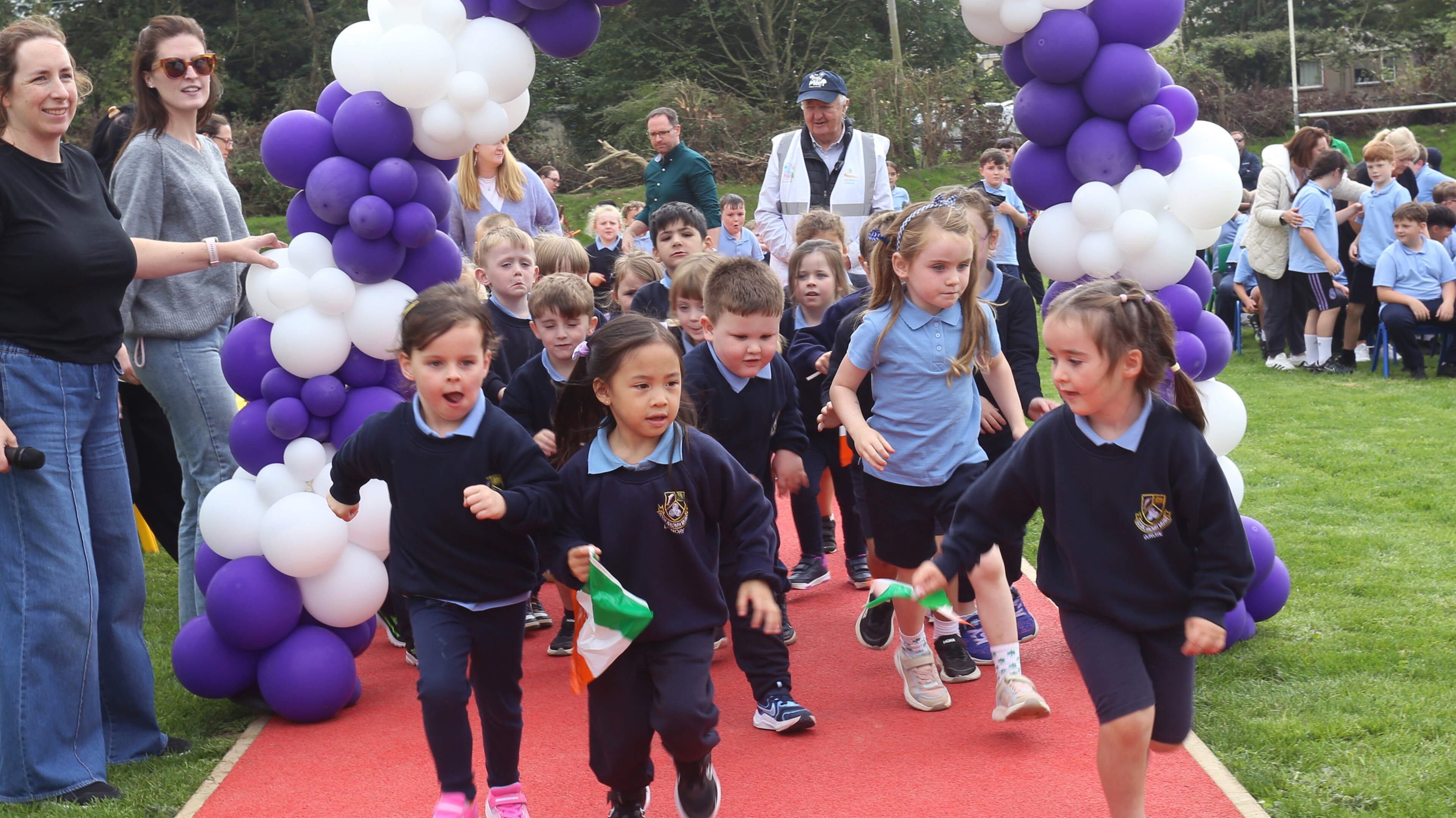 See photos as Meath primary school hits the track for opening of new running facility