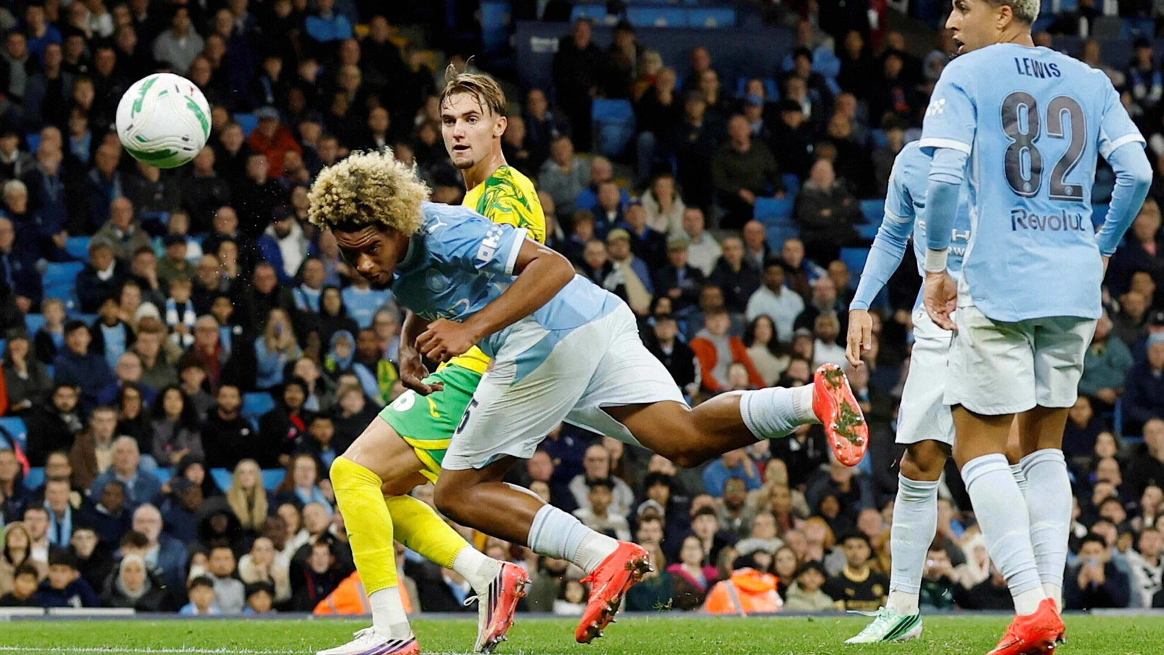 Teen Floyd Samba bags brace on his debut as Man City hammer Norwich in Carabao Cup