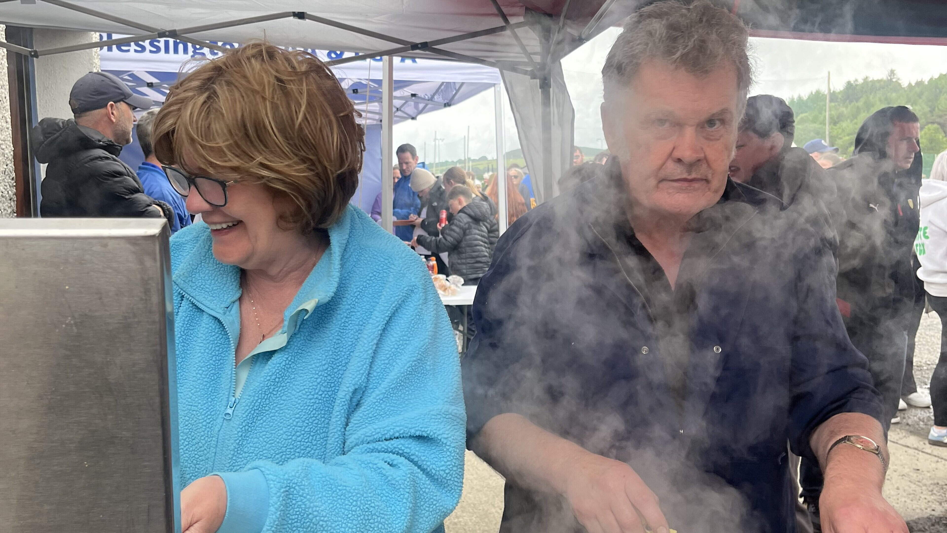 Incredible queues as legendary Wicklow chip shop owner comes