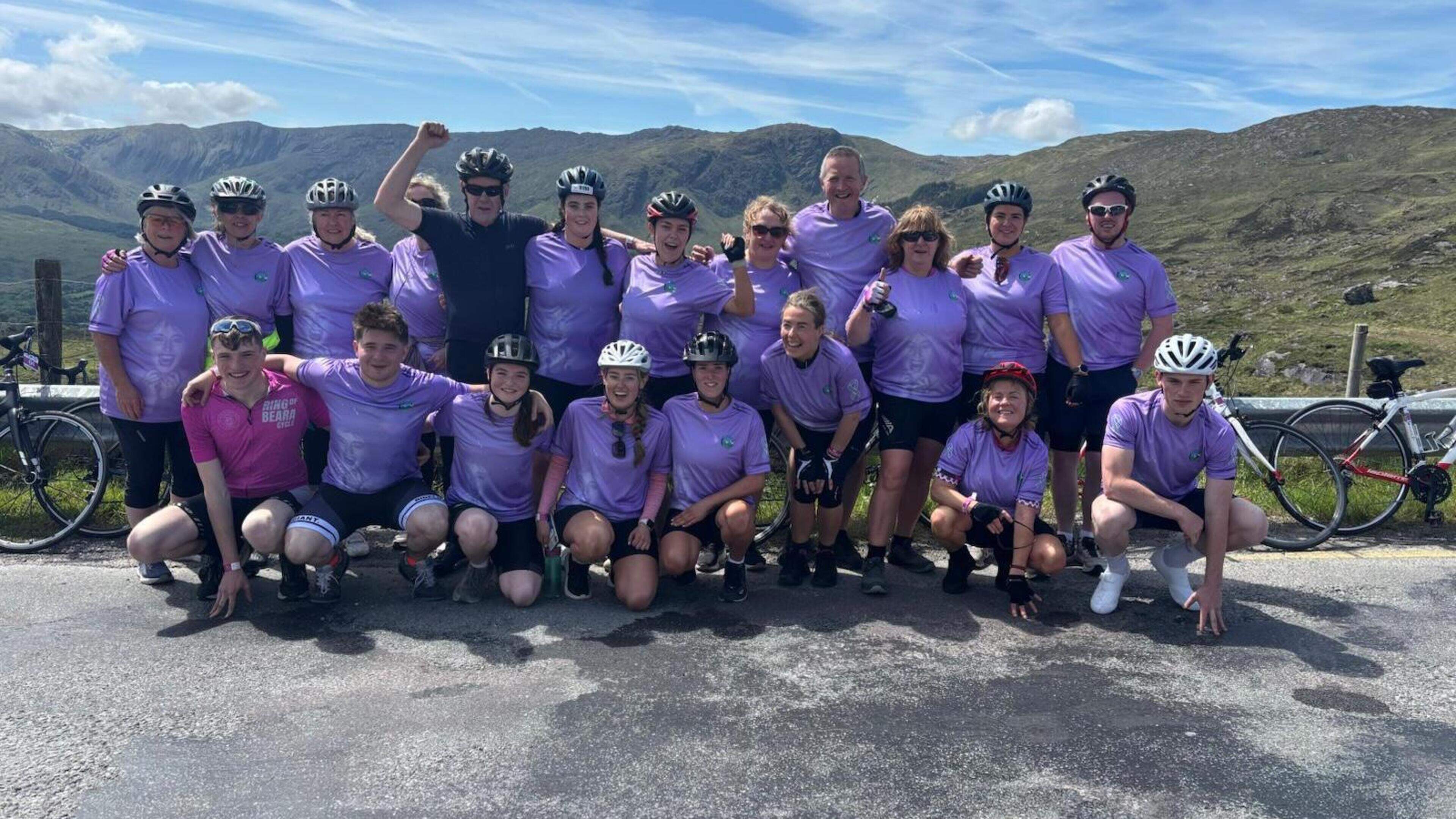 Kerry community turns out to honour late local woman as her family and friends complete cycle for charity