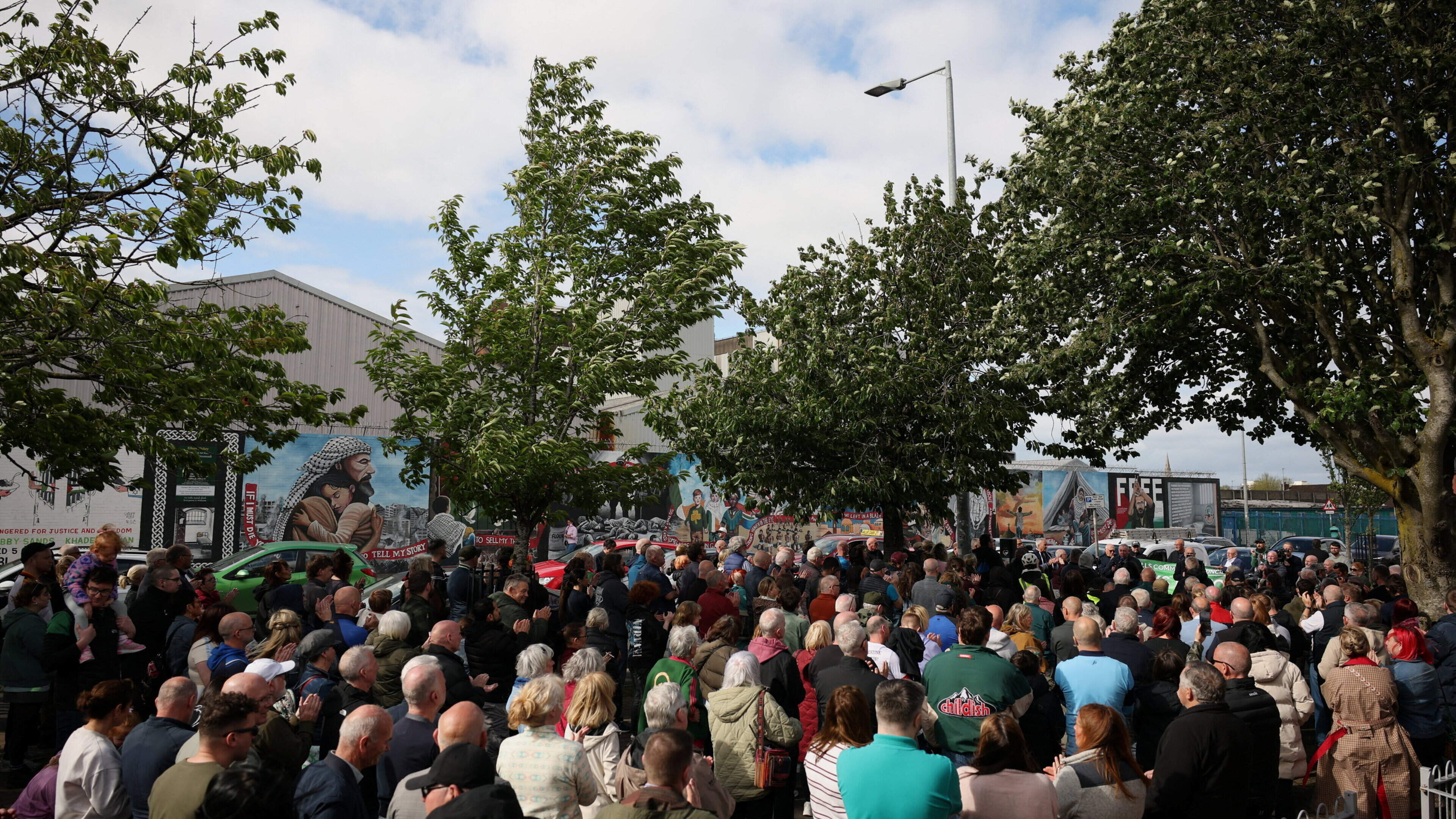 Anti-racism demonstrators gather in Belfast after days of unrest