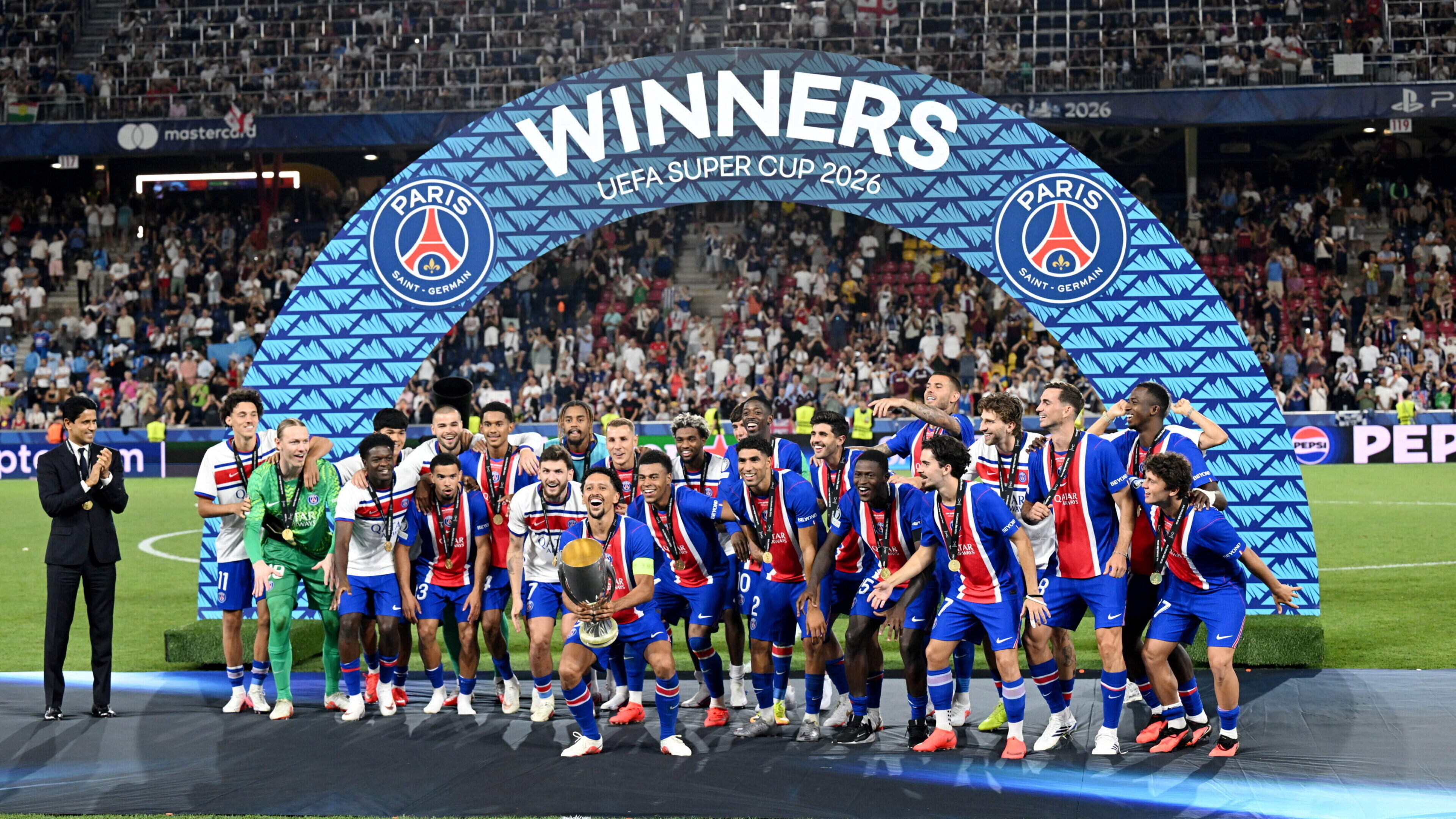 PSG eclipse Aston Villa to lift the Super Cup despite striker Brian Madjo delivering stunning debut with a goal