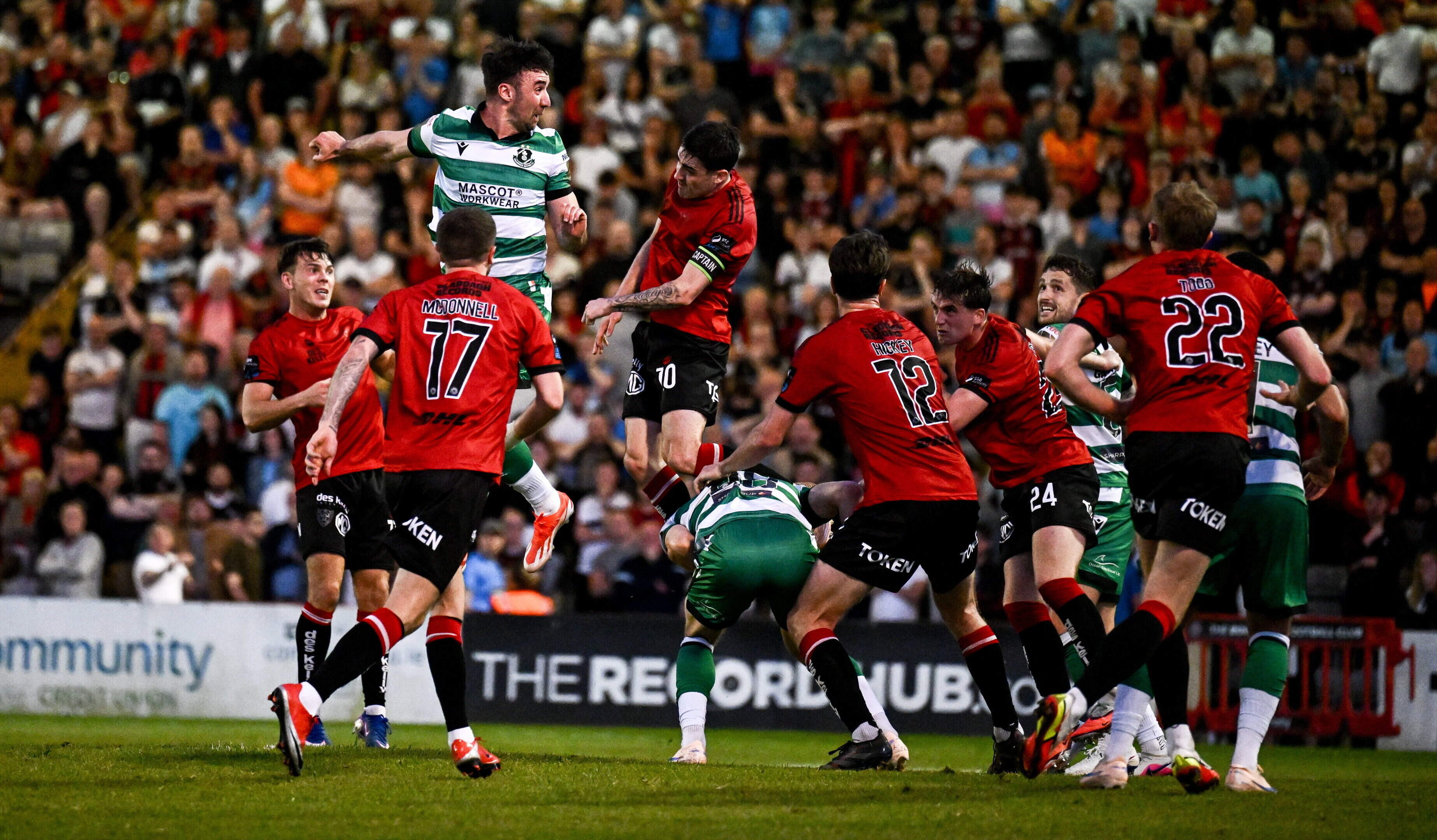 It’s Enda Stevens’ day at Dalymount Park as late goal from Shamrock Rovers veteran seals iconic win over Bohemians
