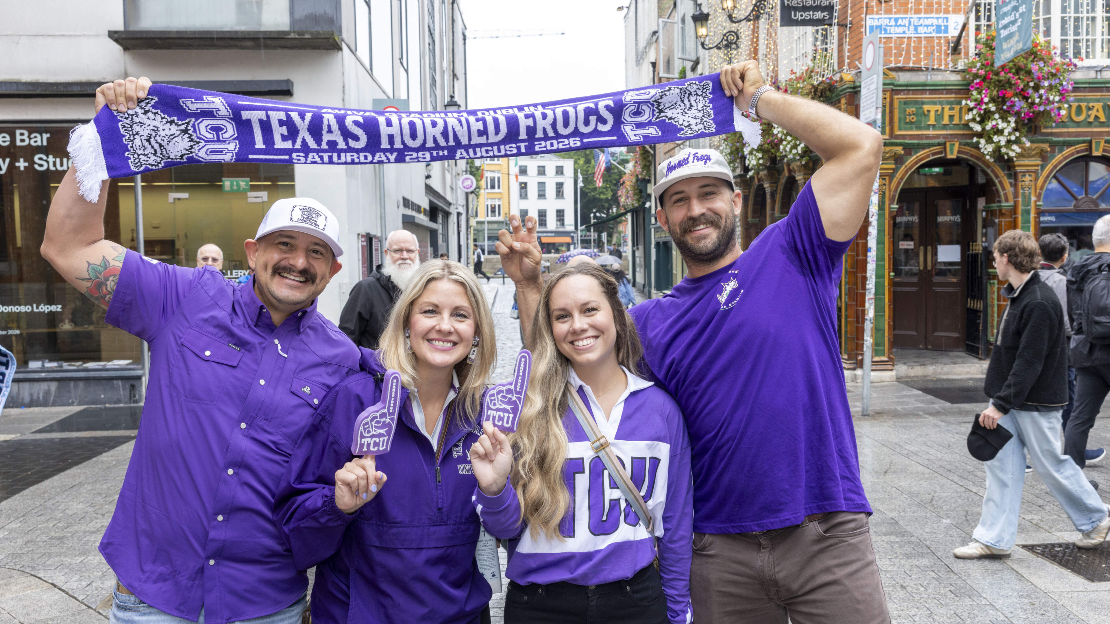 ‘It’s way cheaper here and people are very sweet’ — American football fans raise a toast as they flood the capital for annual college classic