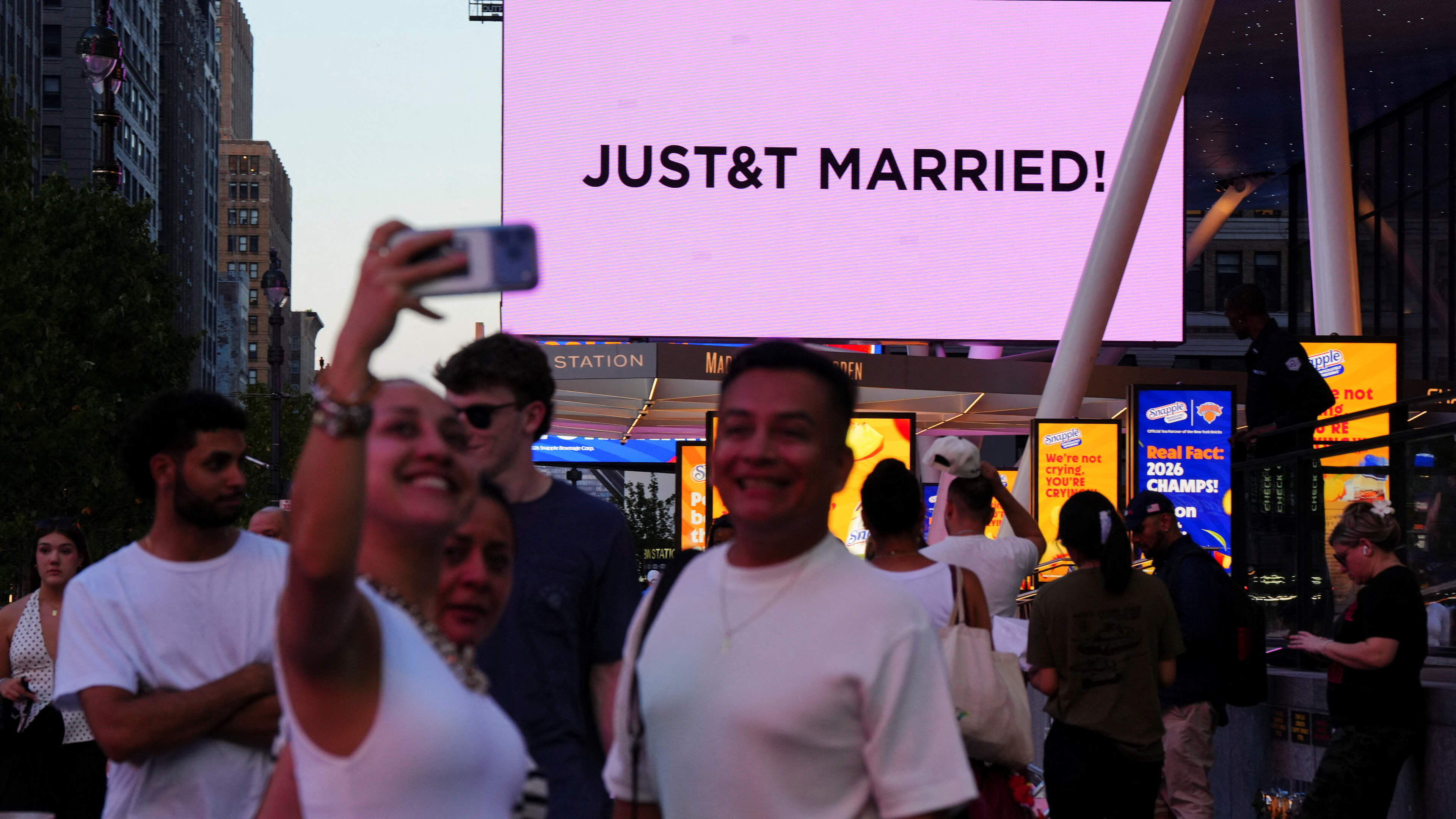 Taylor Swift marries Travis Kelce in New York ceremony officiated by Adam Sandler