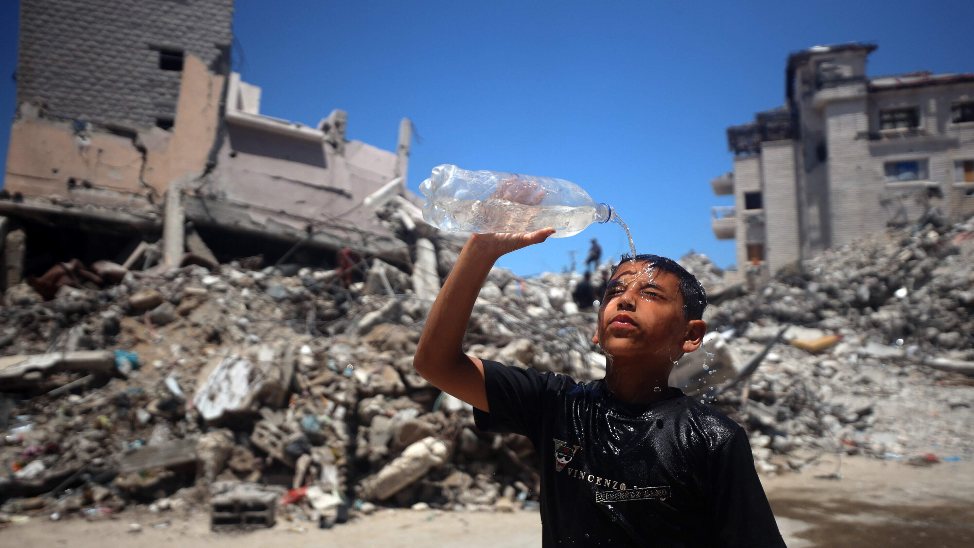‘Every day I pull a water cart from 7am until sunset’ – Gaza’s children forced into hard labour to avoid starvation