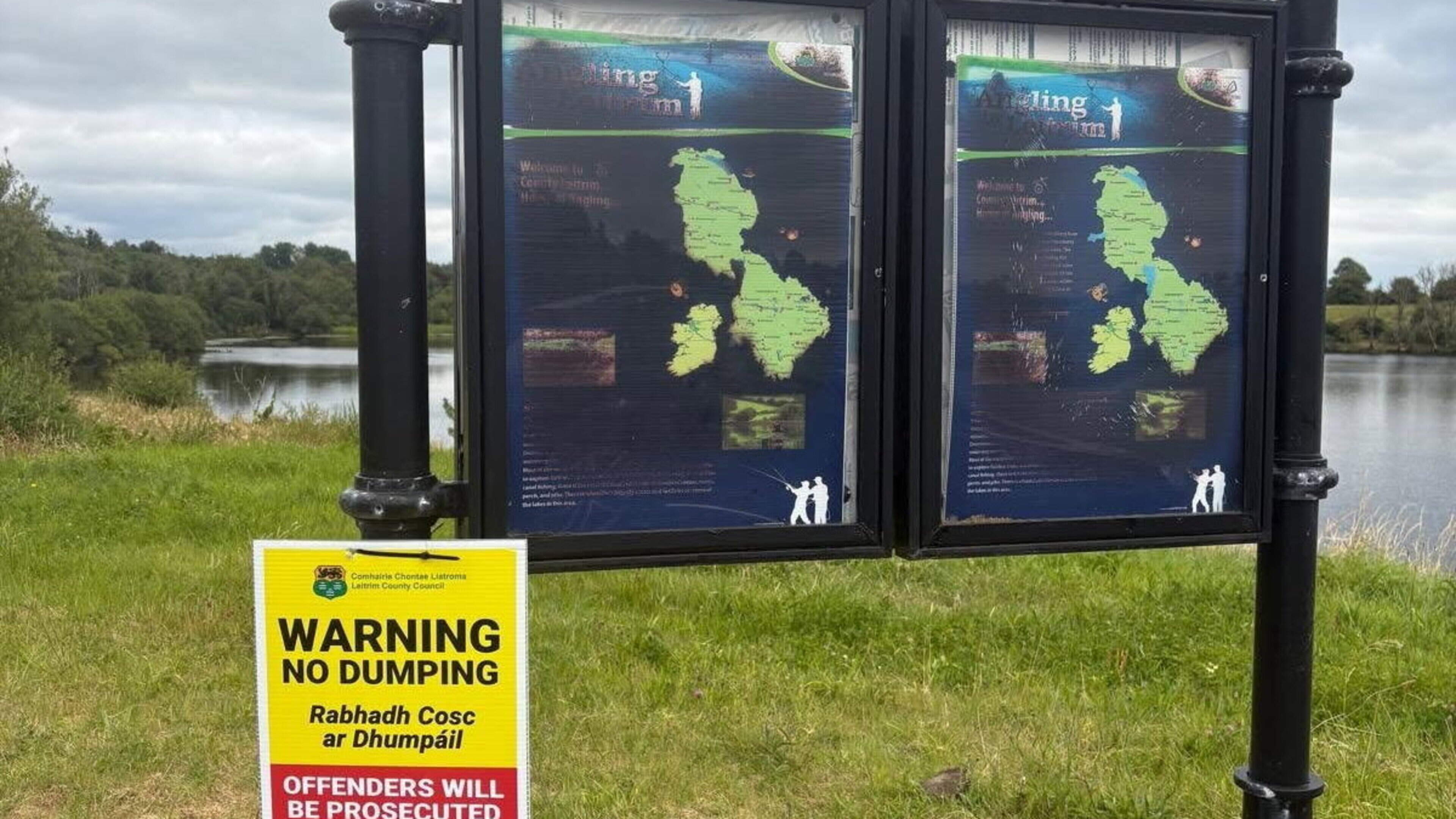 Litter dumped at Leitrim lakeside prompts Council to erect warning signs