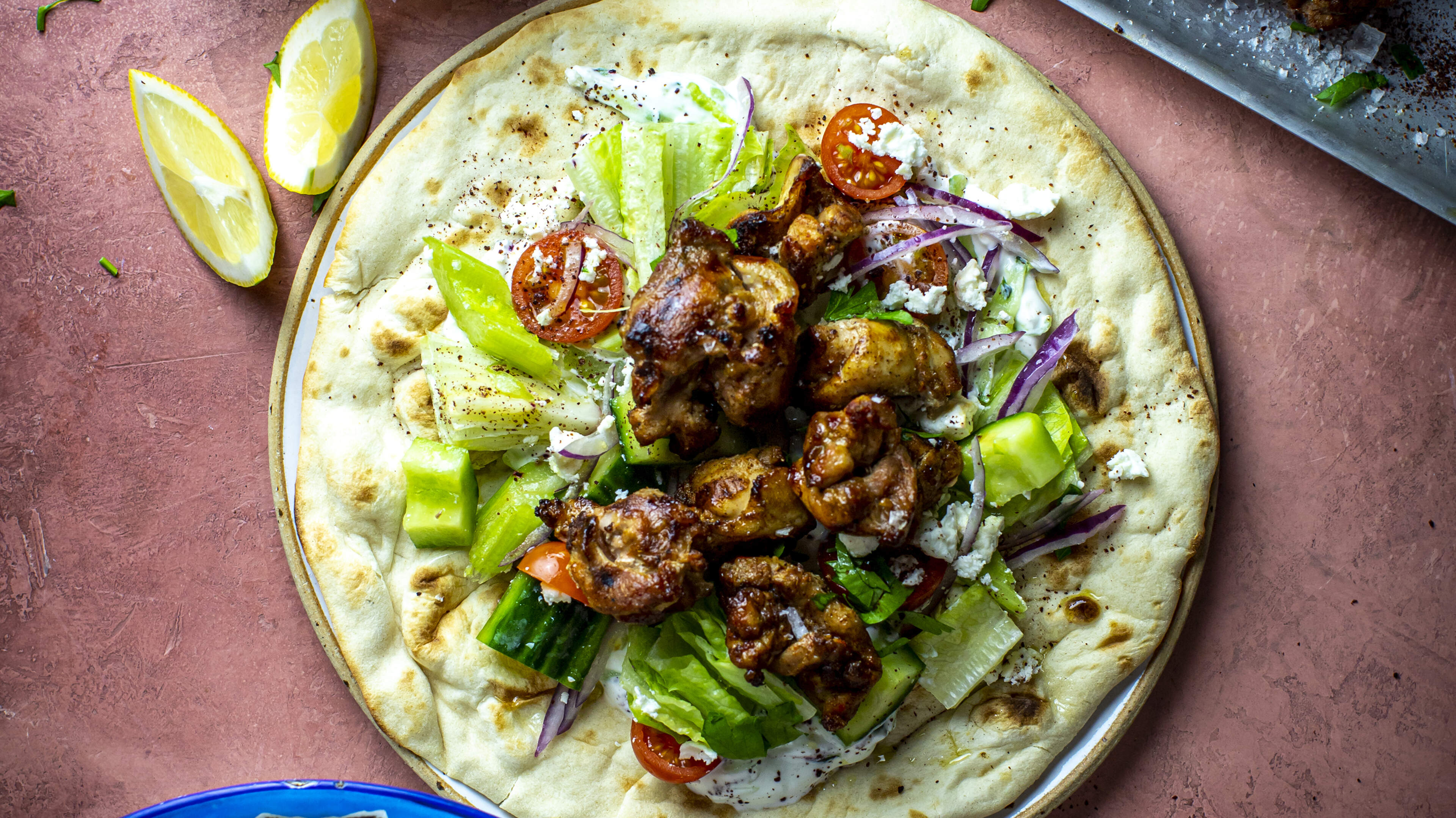 Chicken Shawarma with Cucumber Garlic Yoghurt
