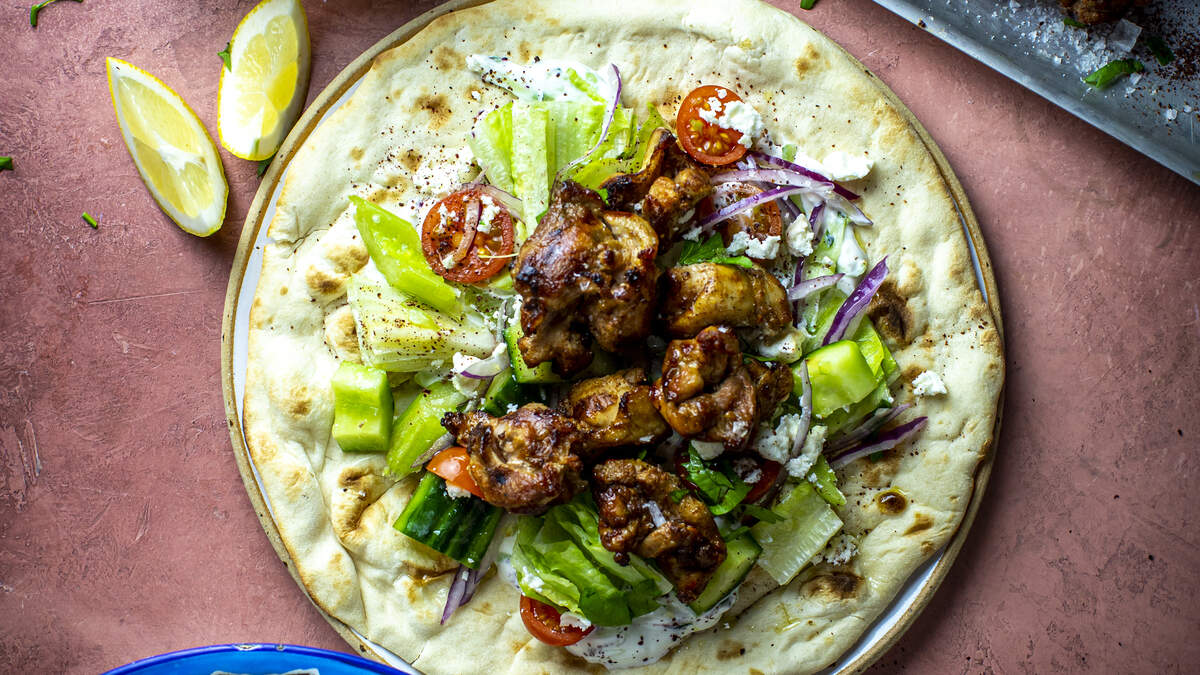 Chicken Shawarma with Cucumber Garlic Yoghurt