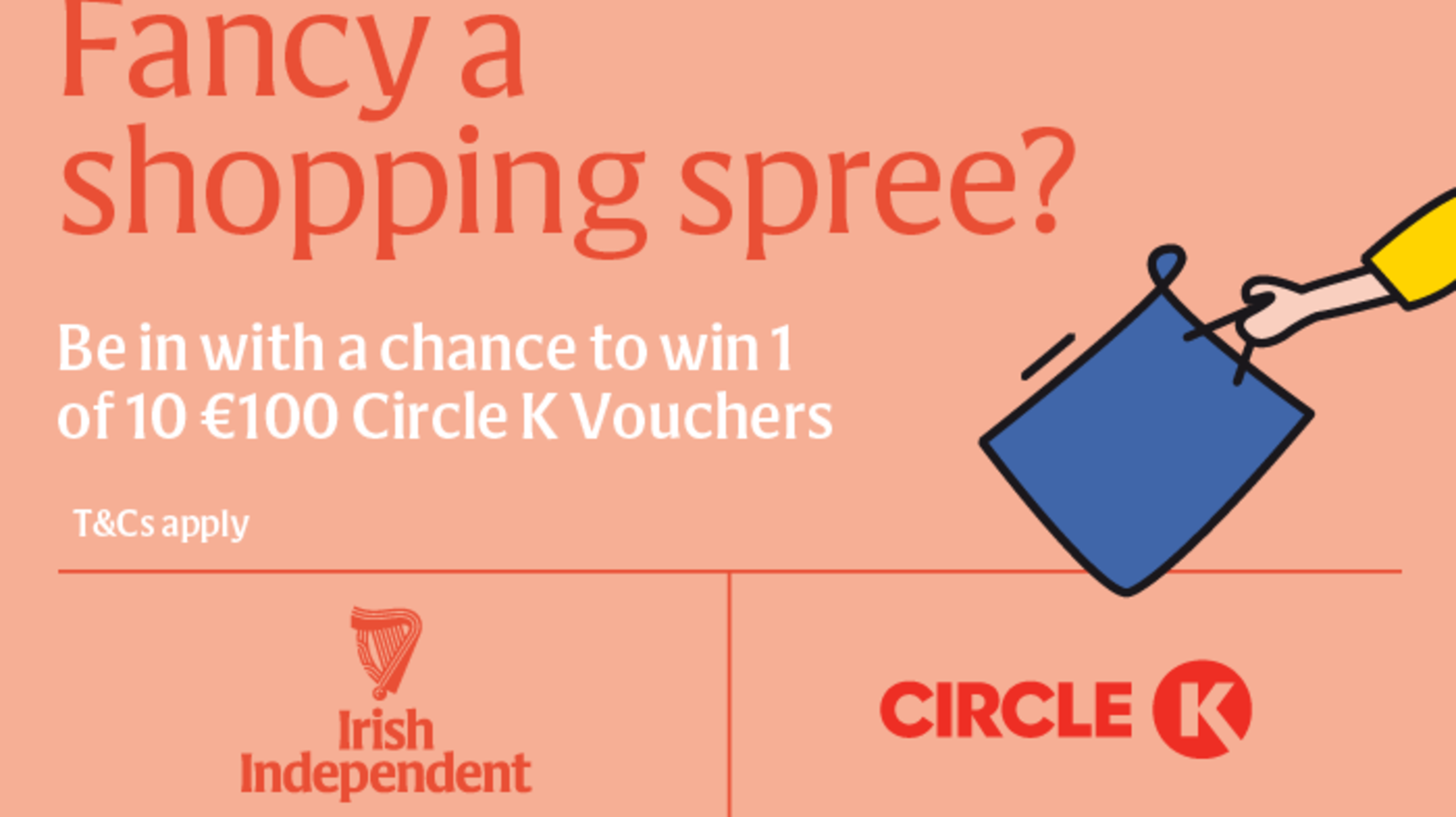 Win 1 of 10 €100 Circle K vouchers