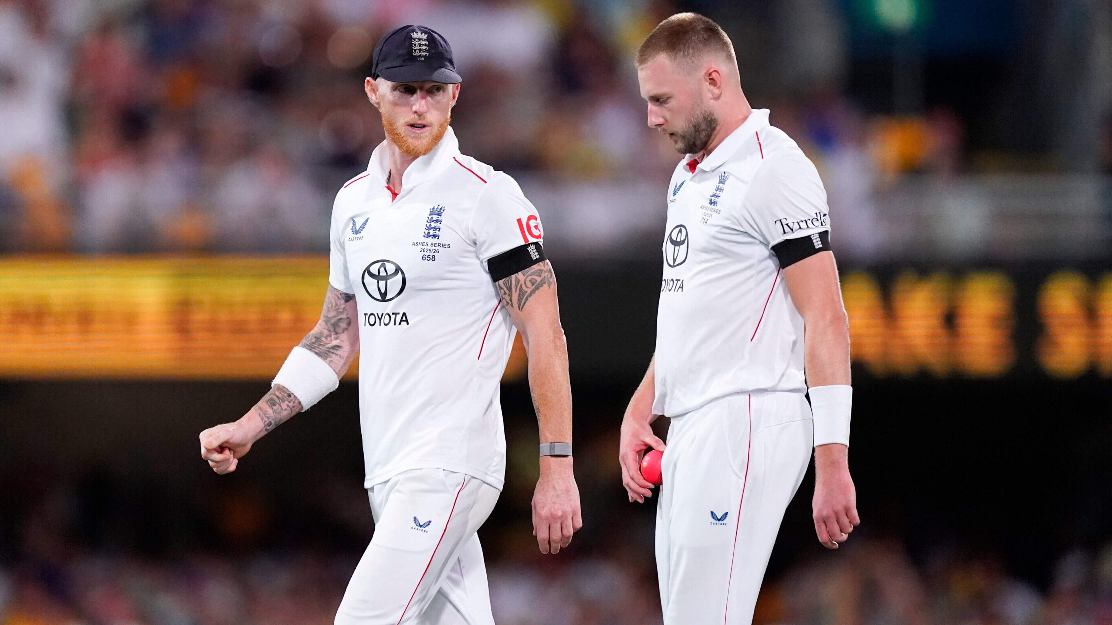 England captain Ben Stokes and Gus Atkinson droppe
