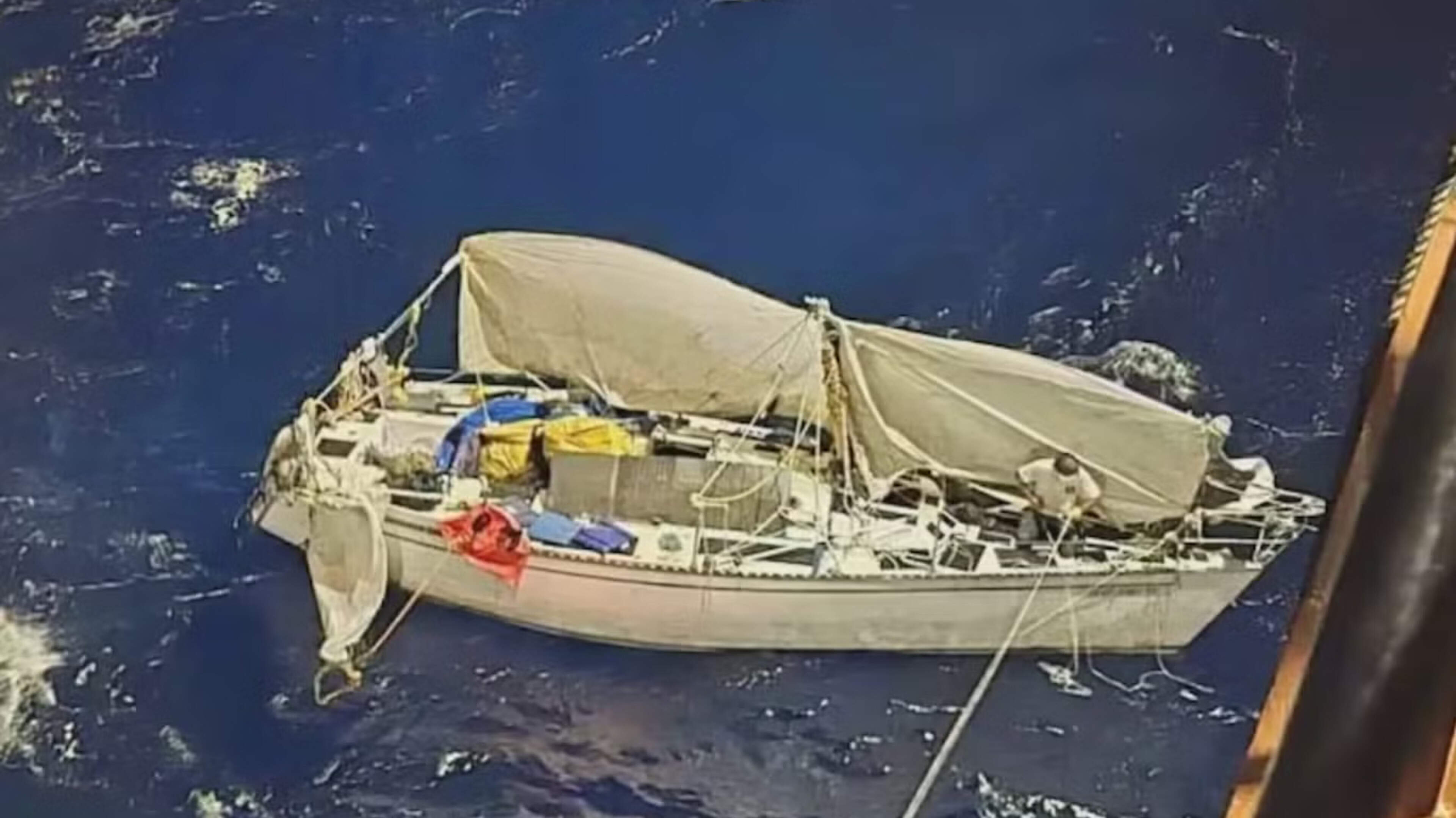 Man stranded for more than a month in Pacific Ocean after sailboat nightmare reveals how he survived