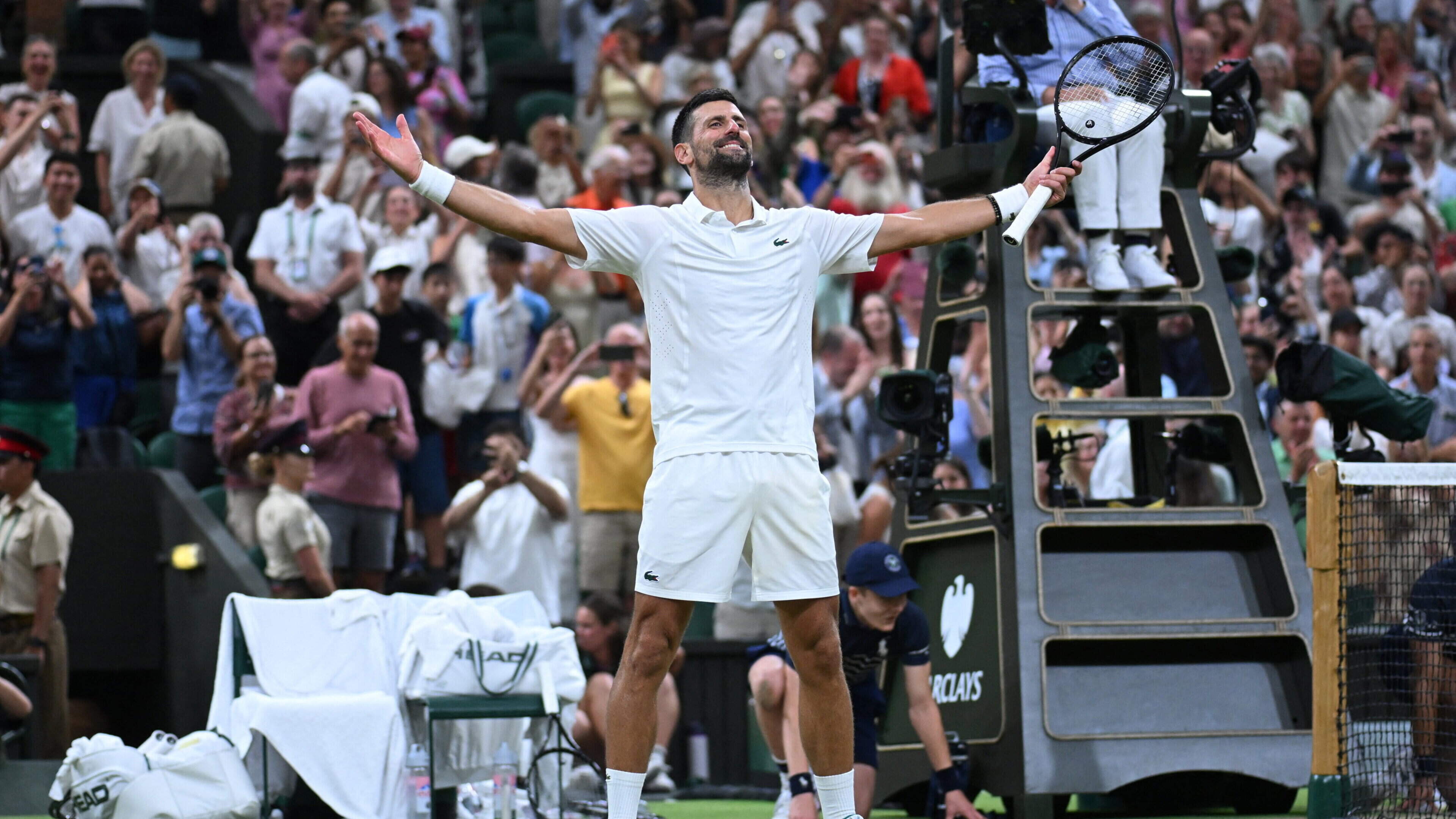 Novak Djokovic wins longest quarter-final in Wimbledon history after epic battle with Felix Auger-Aliassime