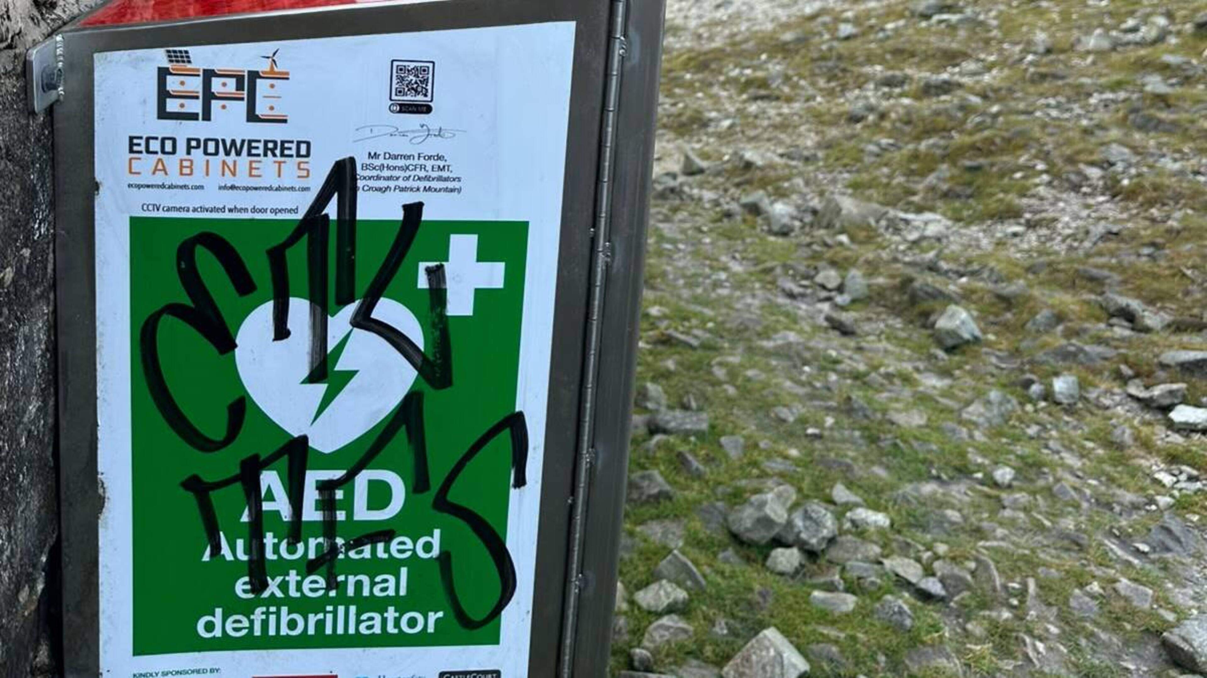 Reward offered for information on Croagh Patrick defibrillator vandalism