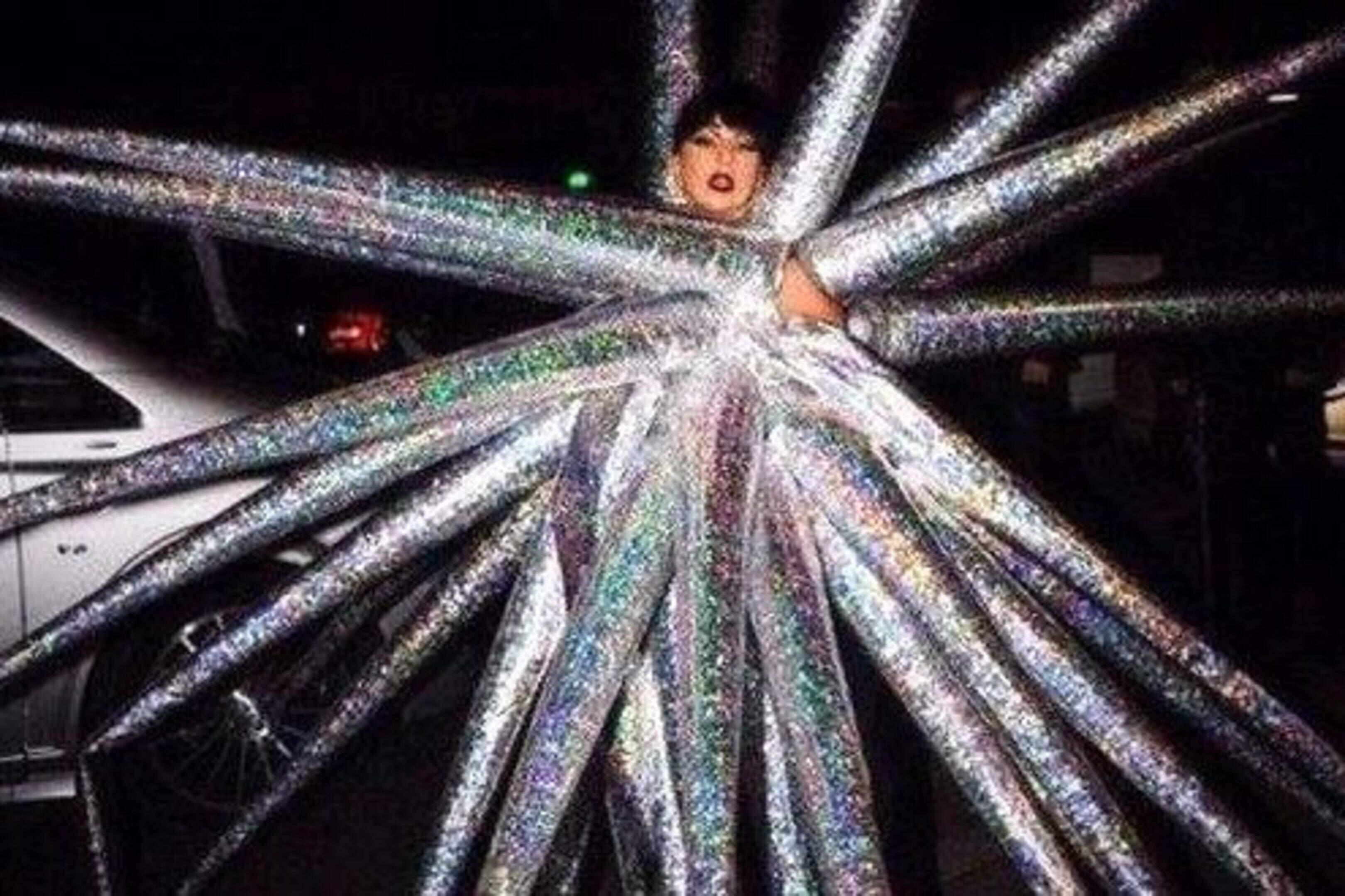 lady gaga inflatable dress Lady Gaga on her way to the Met Gala, wearing an inflatable dress #MetGala