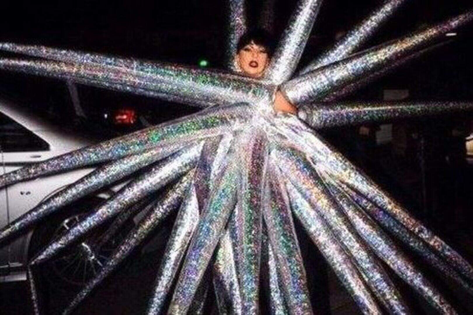 lady gaga sea urchin dress Lady Gaga Wore an Inflatable Sea-Urchin Costume