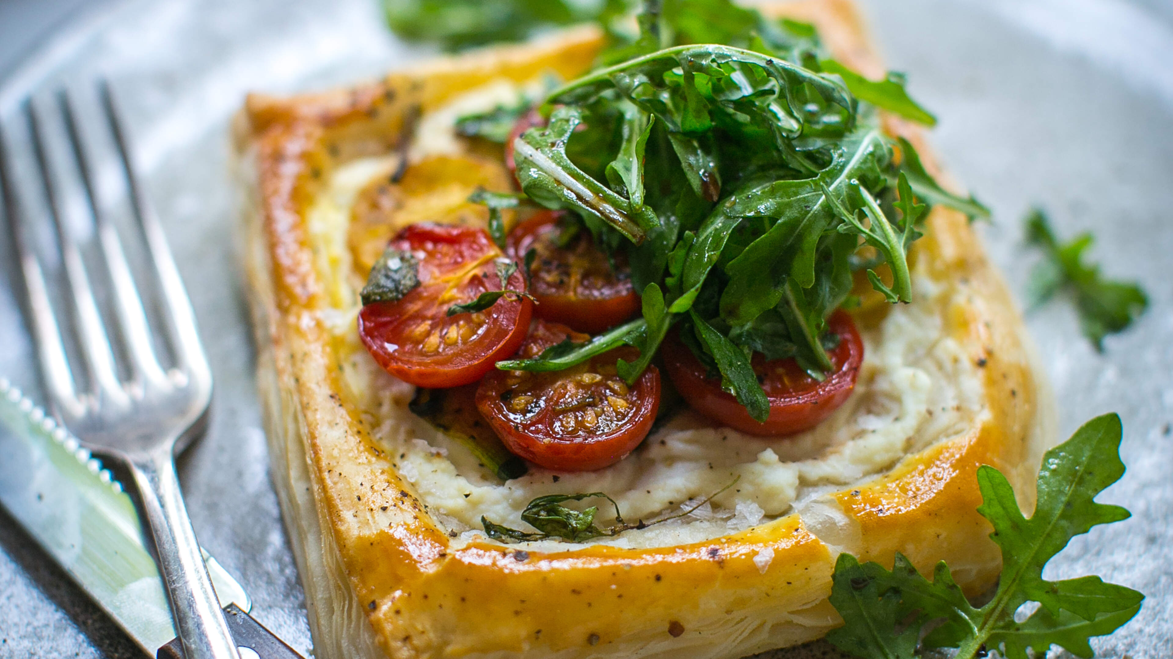 Tomato and Ricotta Puff Pastry Tart