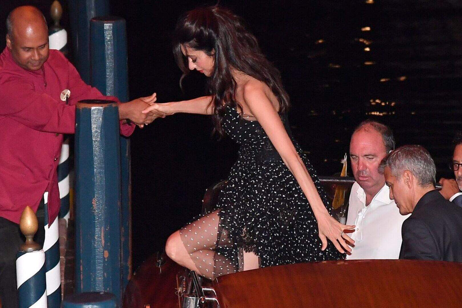 amal clooney party dress Amal Clooney Just Made the High-Low Dress Trend Look Chic