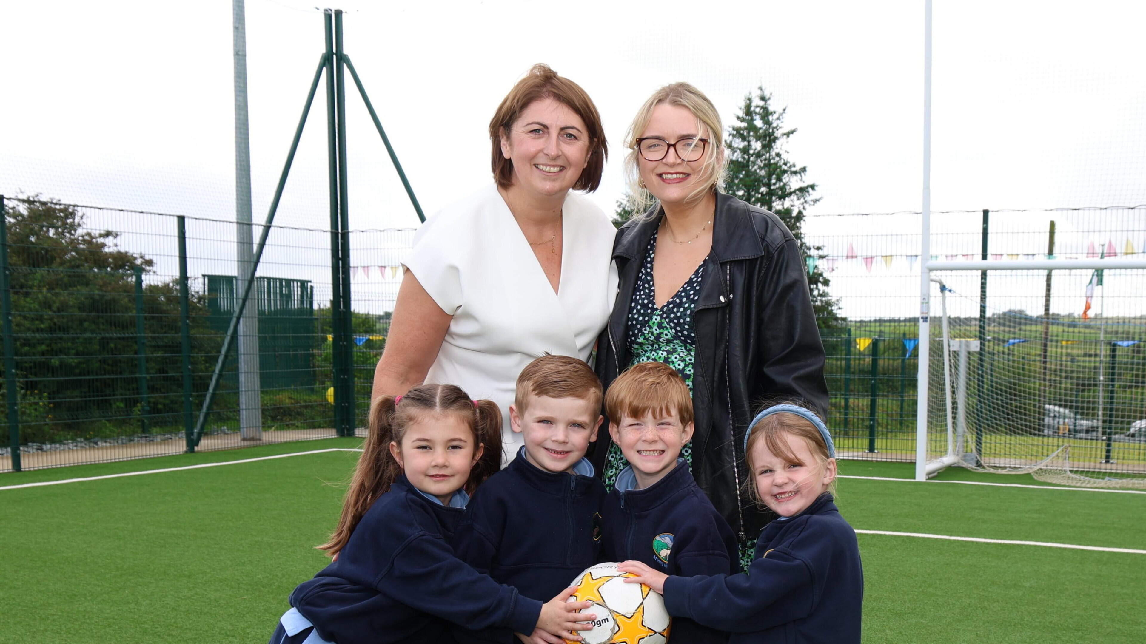 Photos show rural Cork school's ‘huge pride’ upon opening new astro-turf pitch and classrooms 