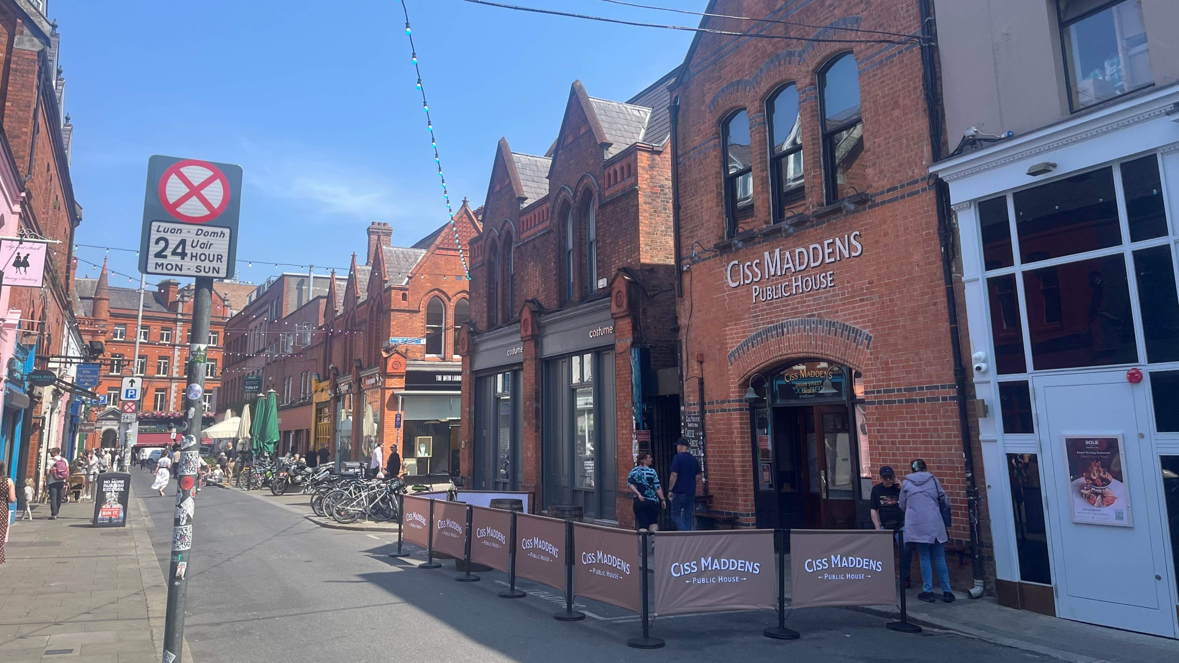 Drury Street's Ciss Maddens has its outdoor seating area restored