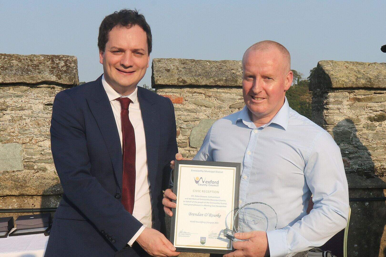 International soccer player among those honoured as Wexford civic ...