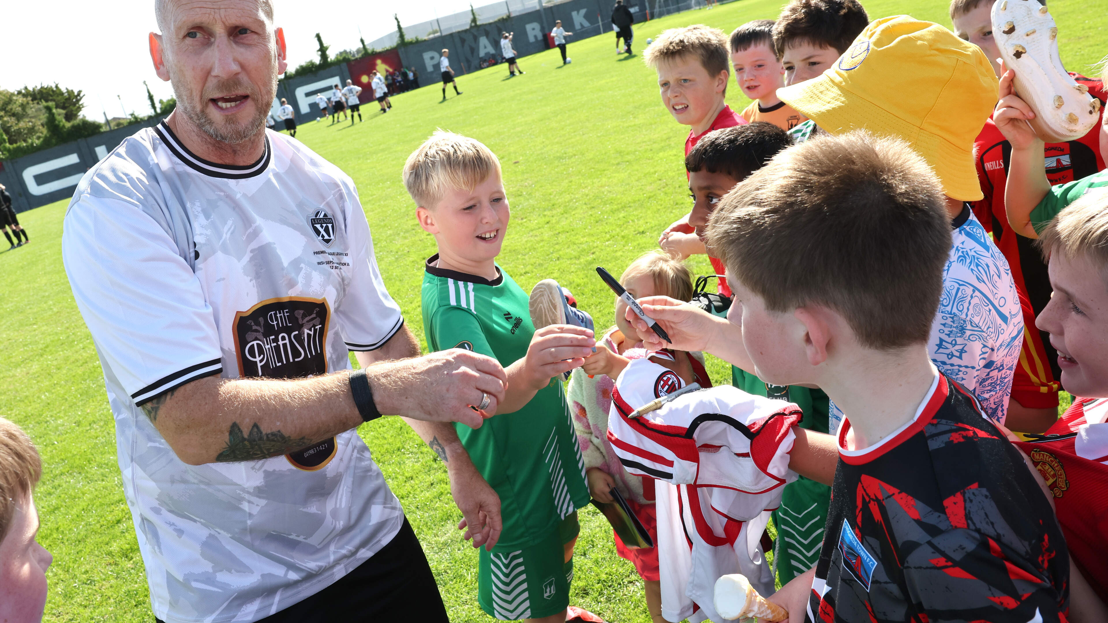 Premier League legends take to the pitch in Drogheda for Irish Sepsis Foundation