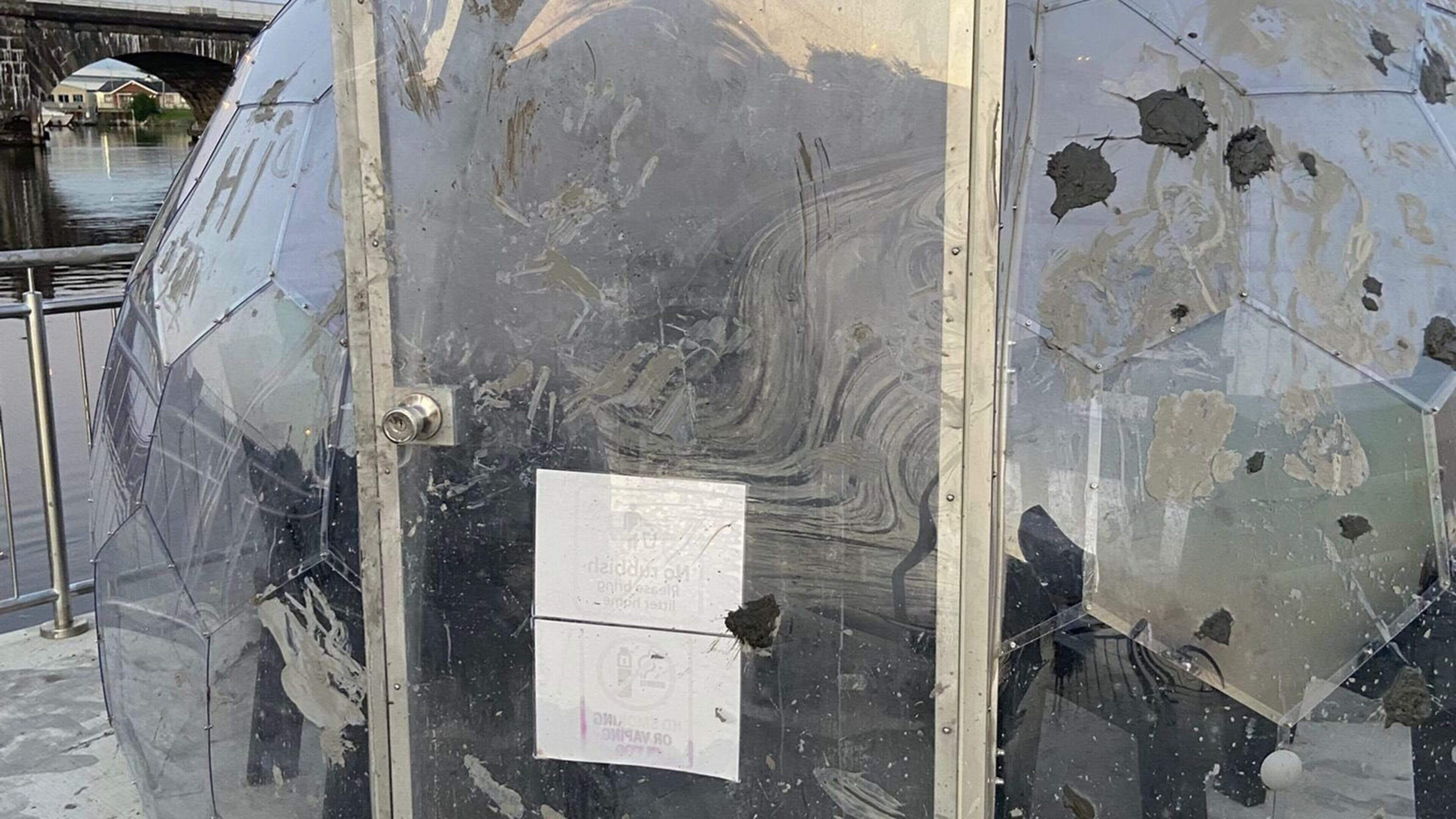 Pods at Banagher pool vandalised and area left covered in rubbish