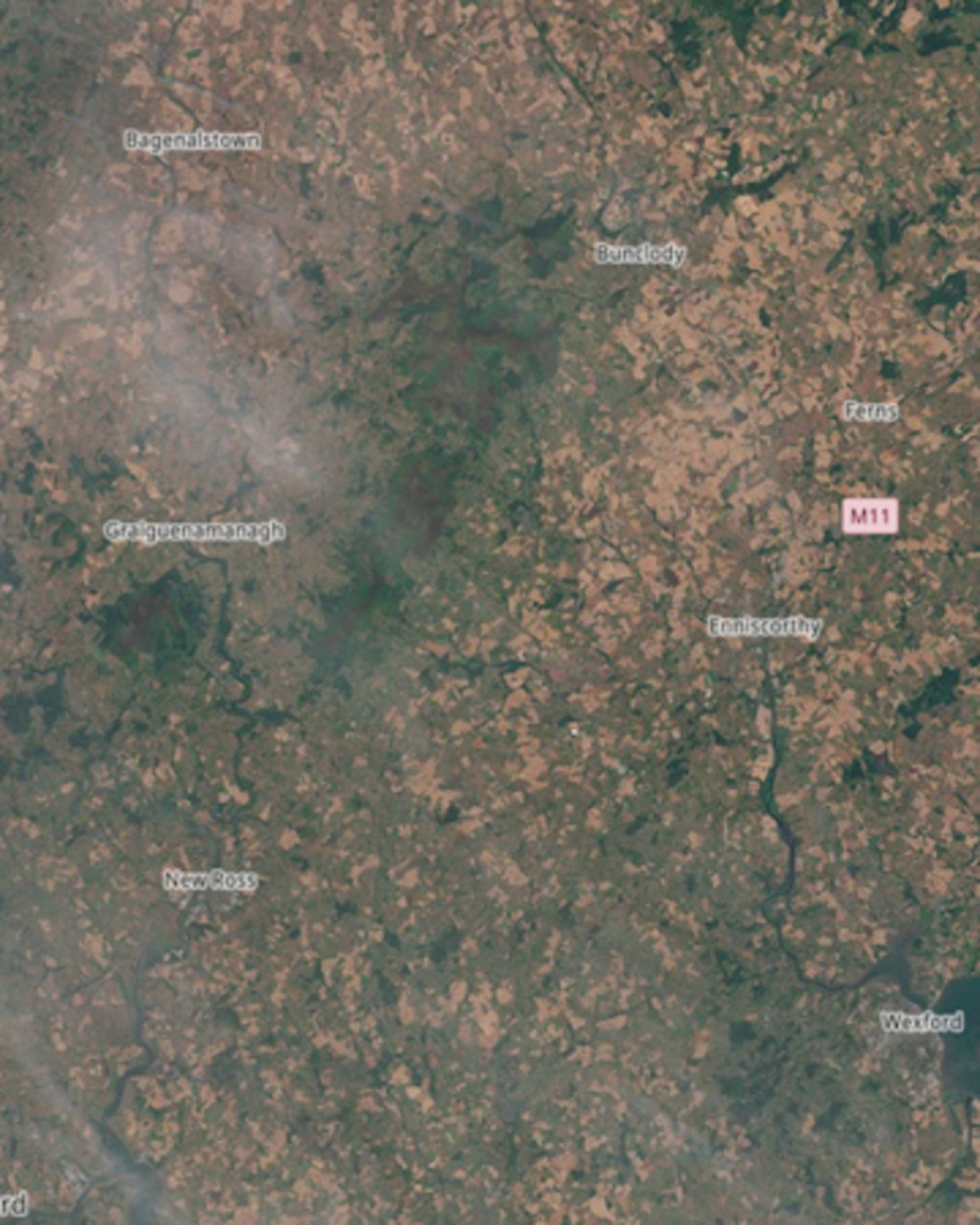 Satellite images reveal severe impact of drought on Irish farmland