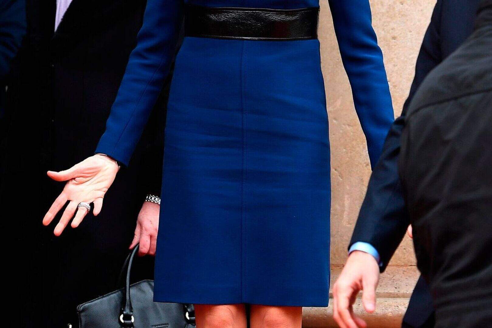 brigitte macron blue dress Brigitte Macron wows in blue for dinner in Spain with Queen Letizia and  Boris Johnson