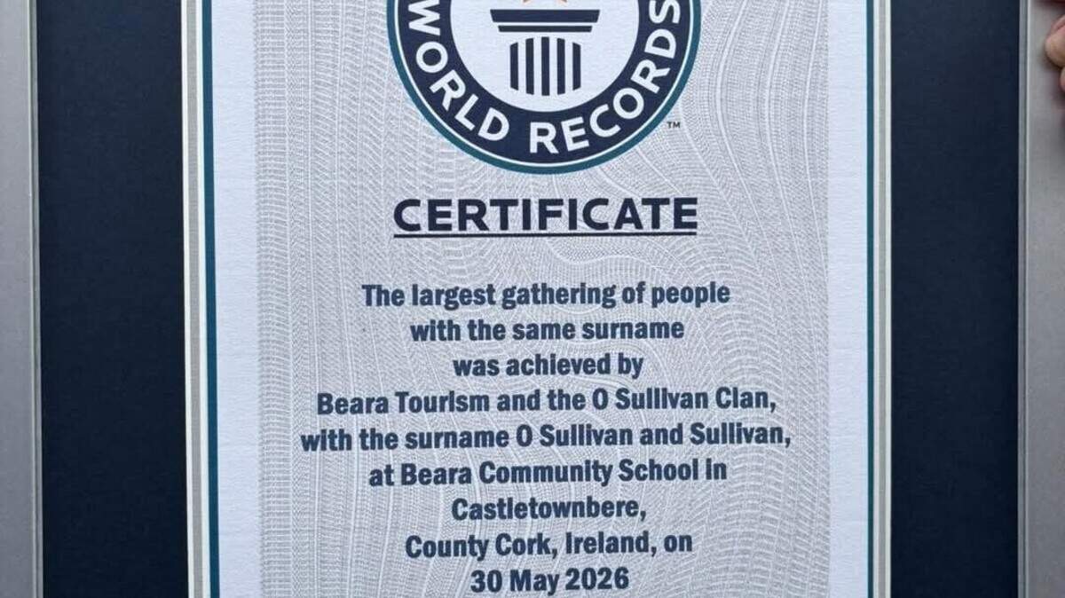 O'Sullivan/Sullivan clan gathering in Cork breaks Guinness World Record