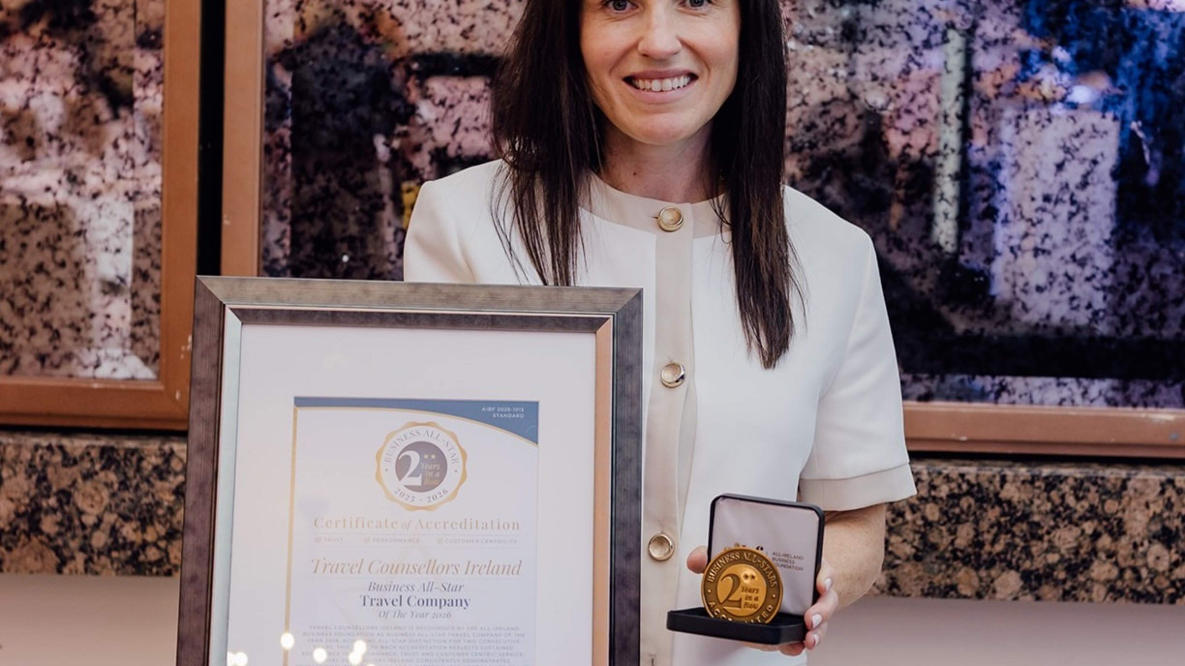 Limerick travel counsellor celebrates national award win with top Irish firm