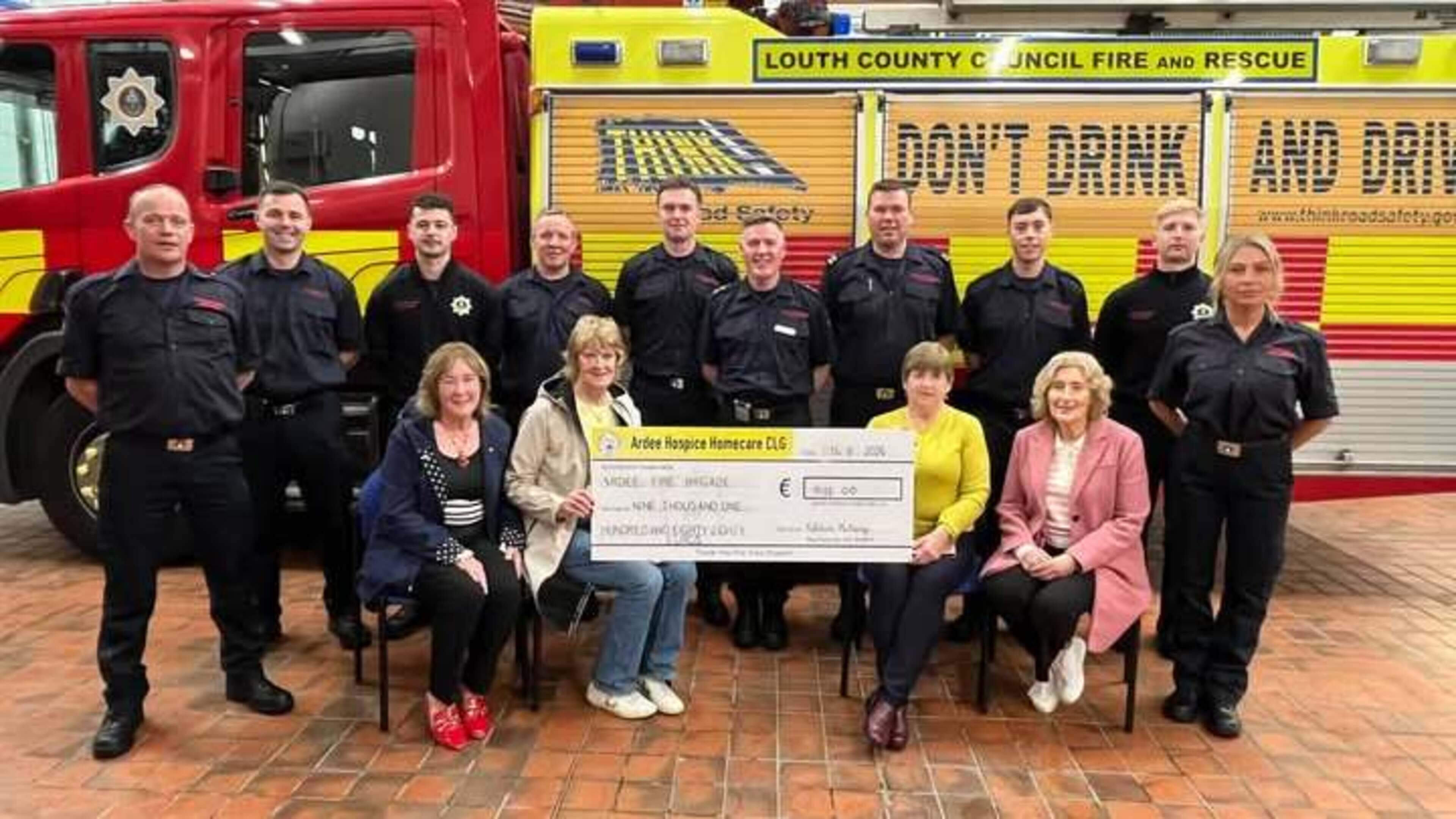 Ardee firefighters raise more than €9,000 for hospice home care