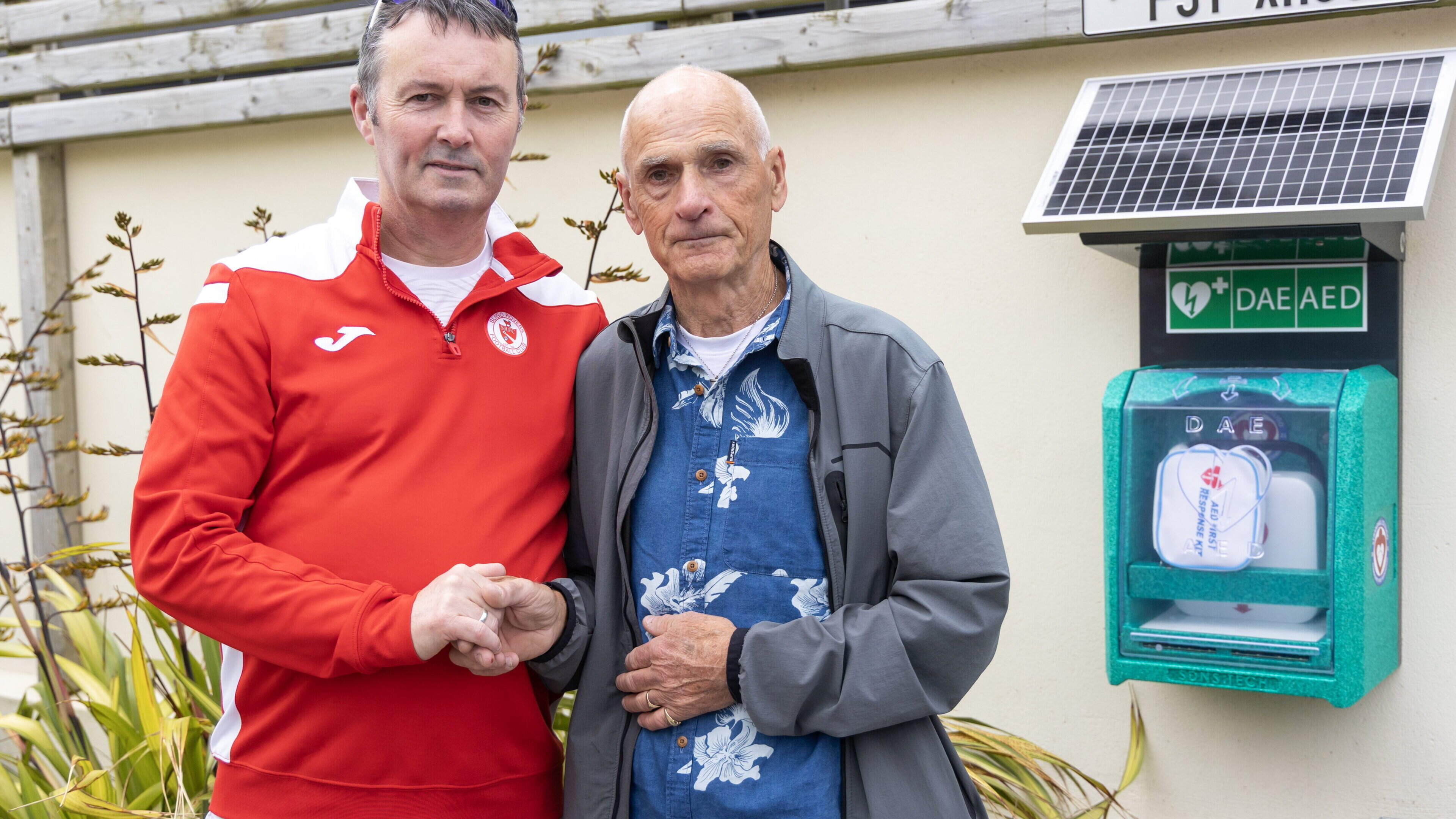 Cardiac arrest survivor donates AED to Strandhill after lifesaving shock while out shopping 