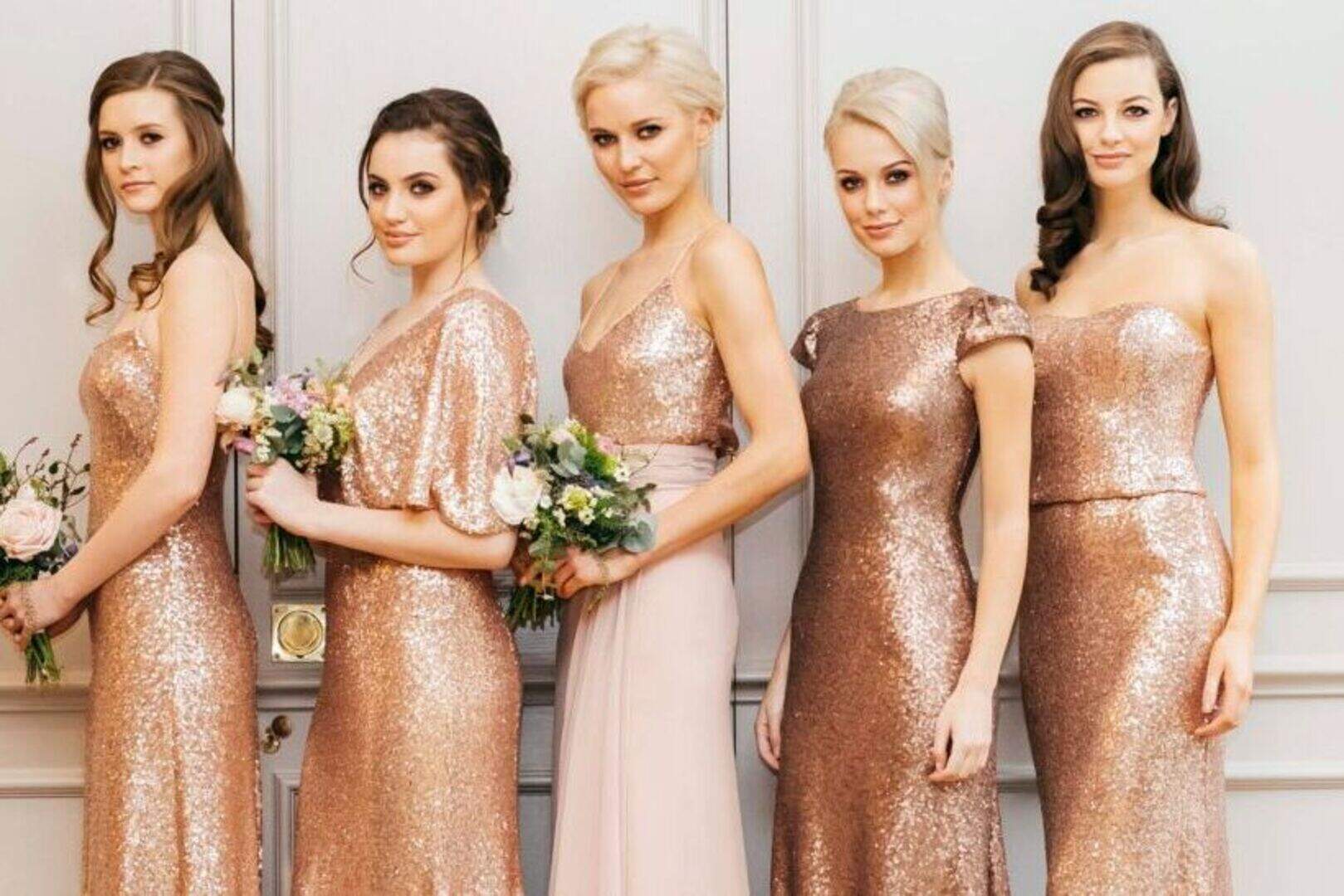 bridesmaid dresses wexford Summer Rustic Boho Flowy Bridesmaid Dresses with Slit FS045