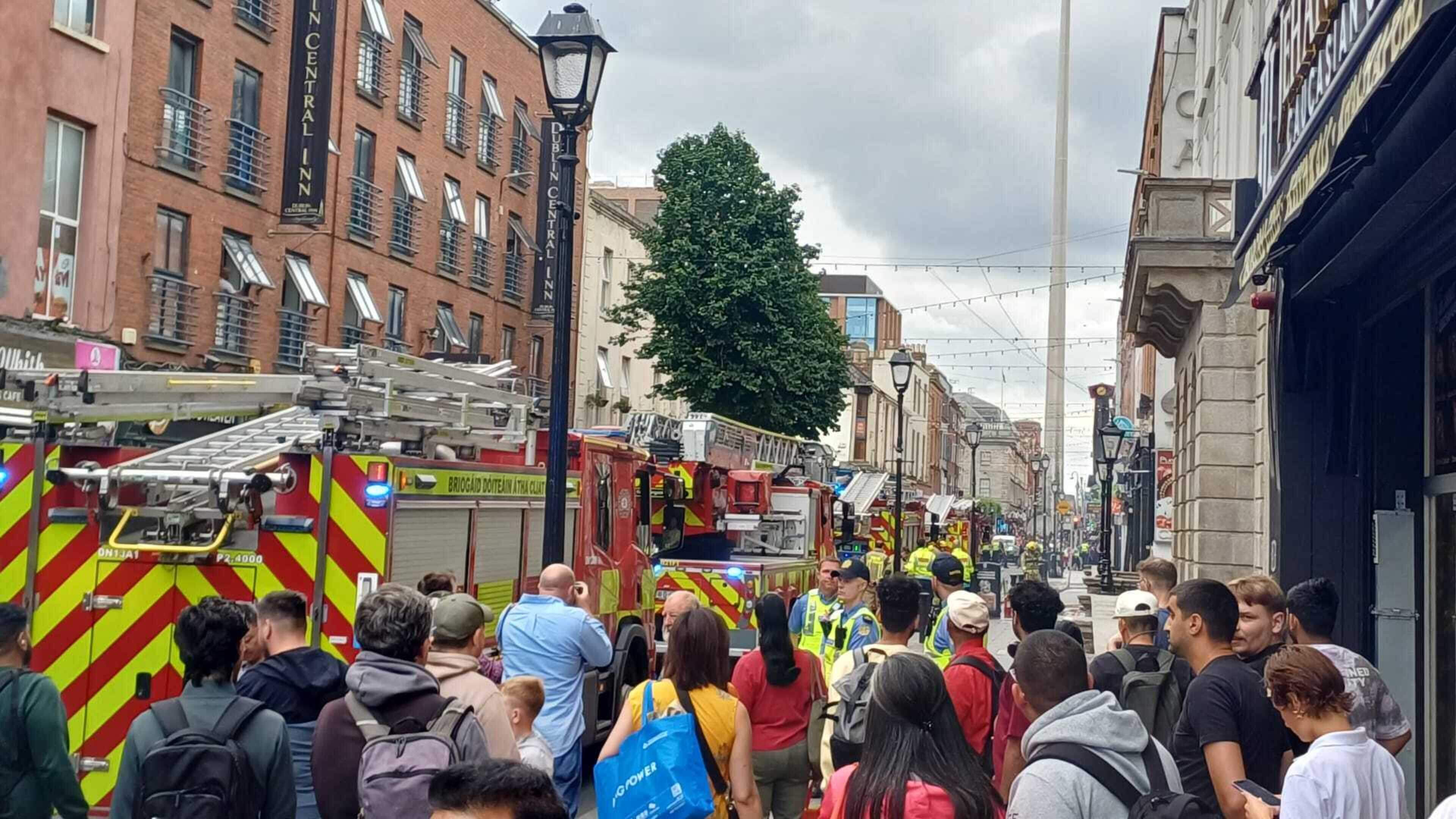 Emergency services at scene of large fire in Dublin city centre