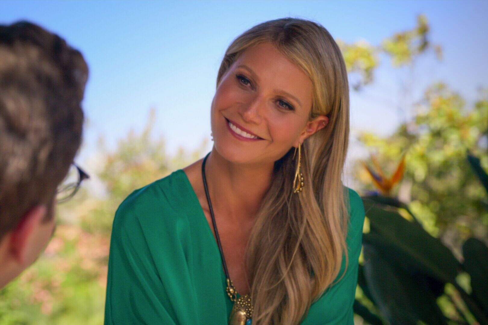 gwyneth paltrow green dress the politician strikes a stern pose in first images from AL:2426