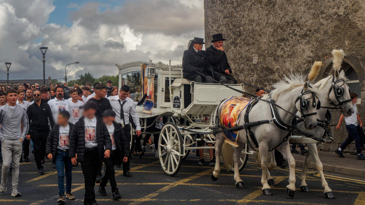 Priest tells mourners at funeral of M9 crash teen that he has been called home by God
