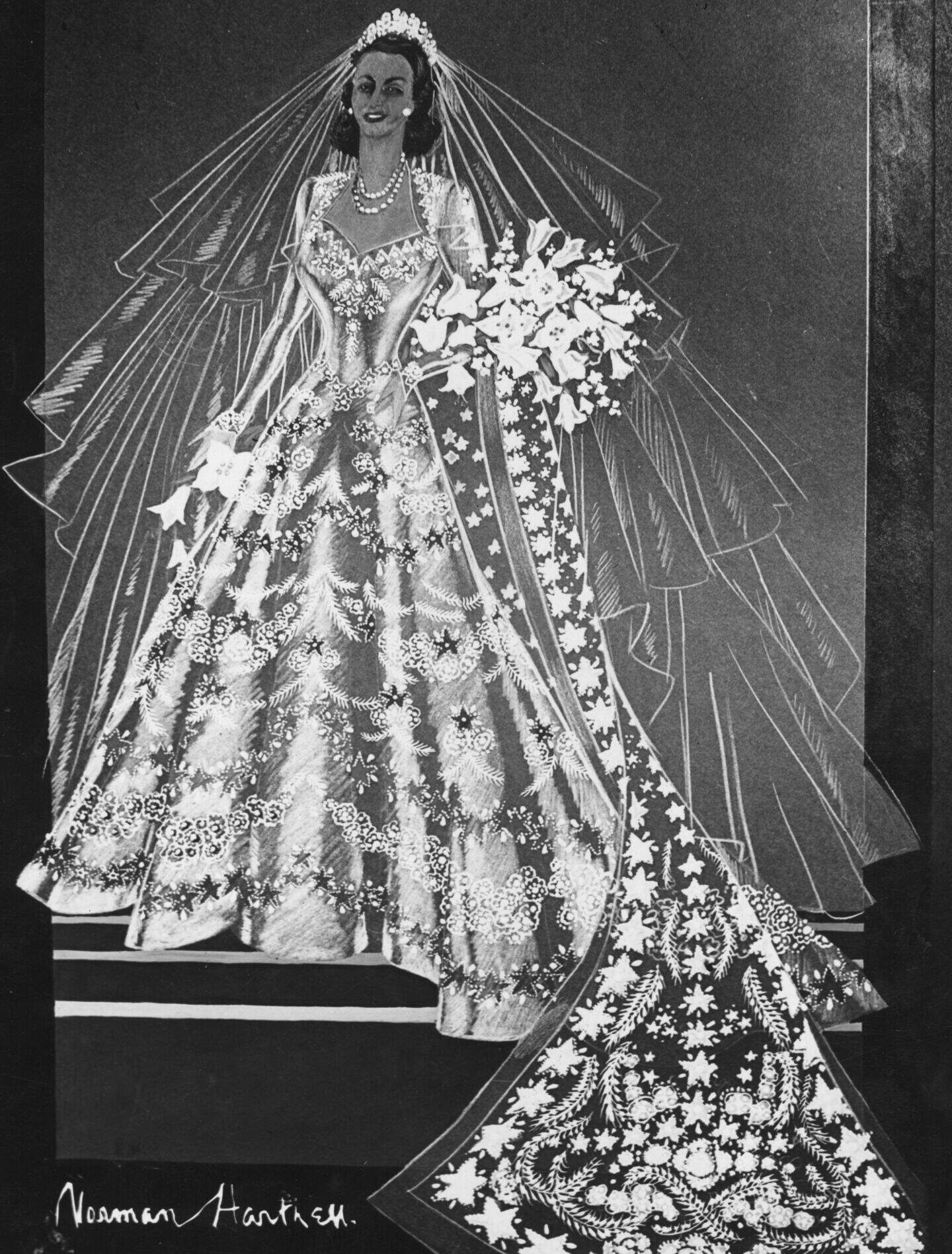 lady glenconner wedding dress Lady Anne Glenconner's Norman Hartnell wedding dress is to be sold in an  auction of the royal lady-in-waiting's personal treasures