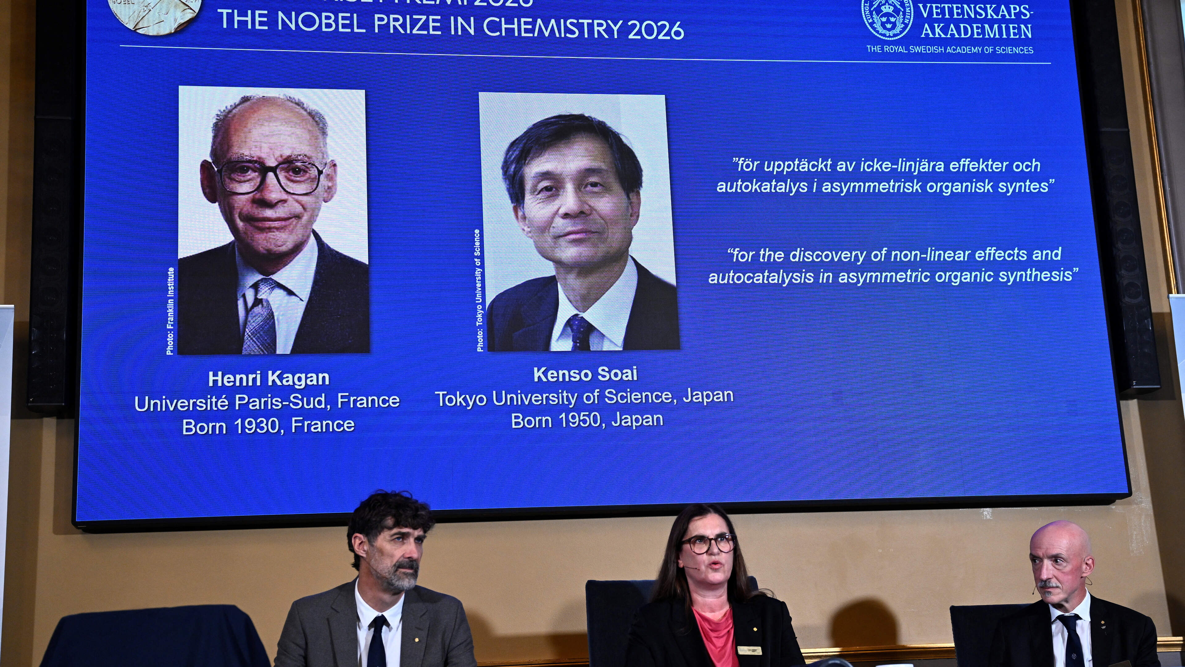 Two scientists win Nobel chemistry prize for unravelling the mystery of molecules