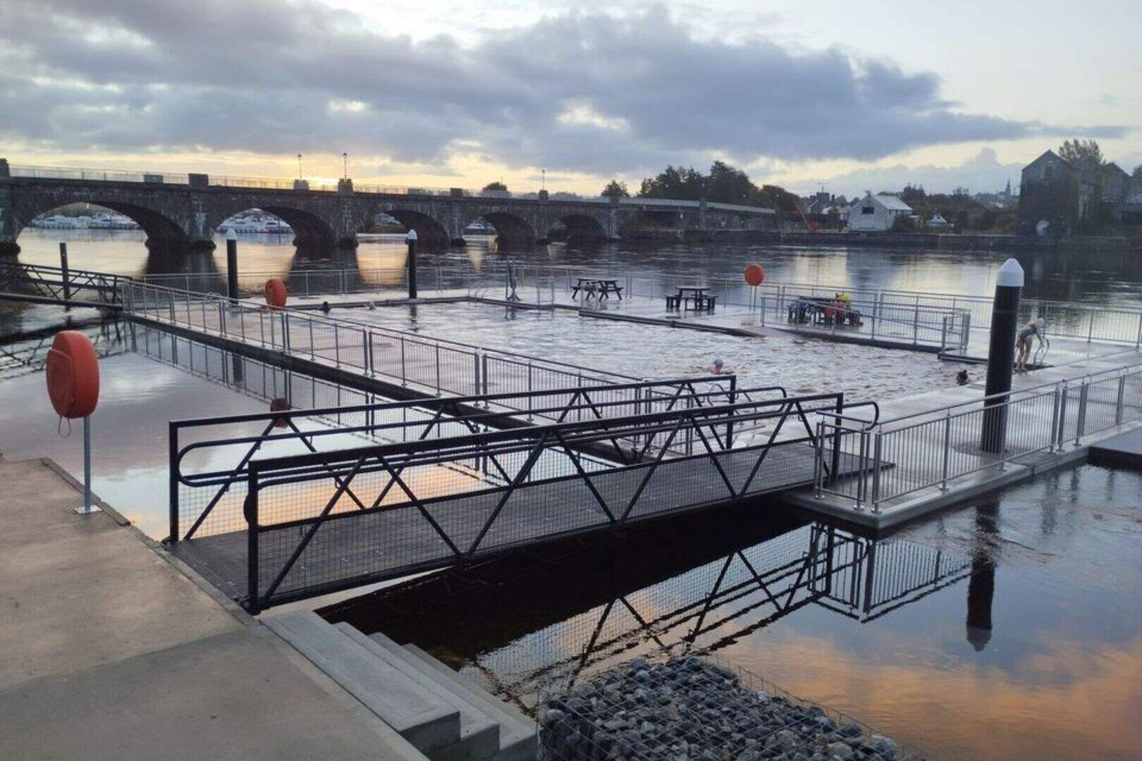 Swimmers gather in Offaly for official launch of redeveloped floating ...
