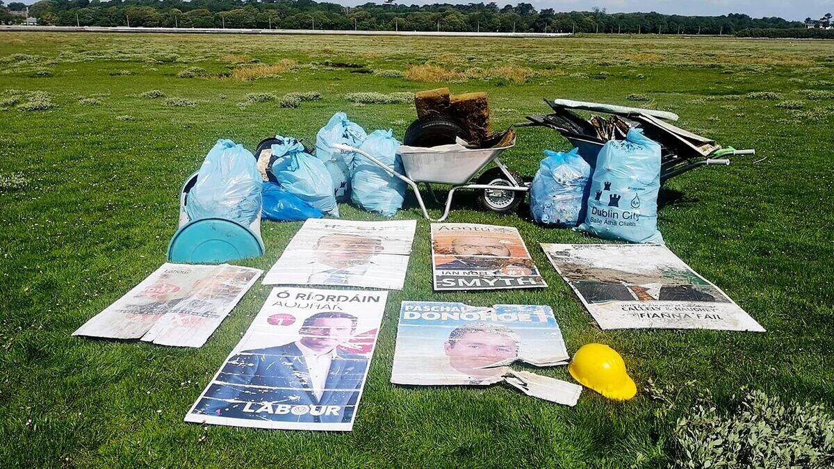Waste from election posters equate to 1.3 million coffee cups, but research shows they're needed to reach ‘low interest' voters