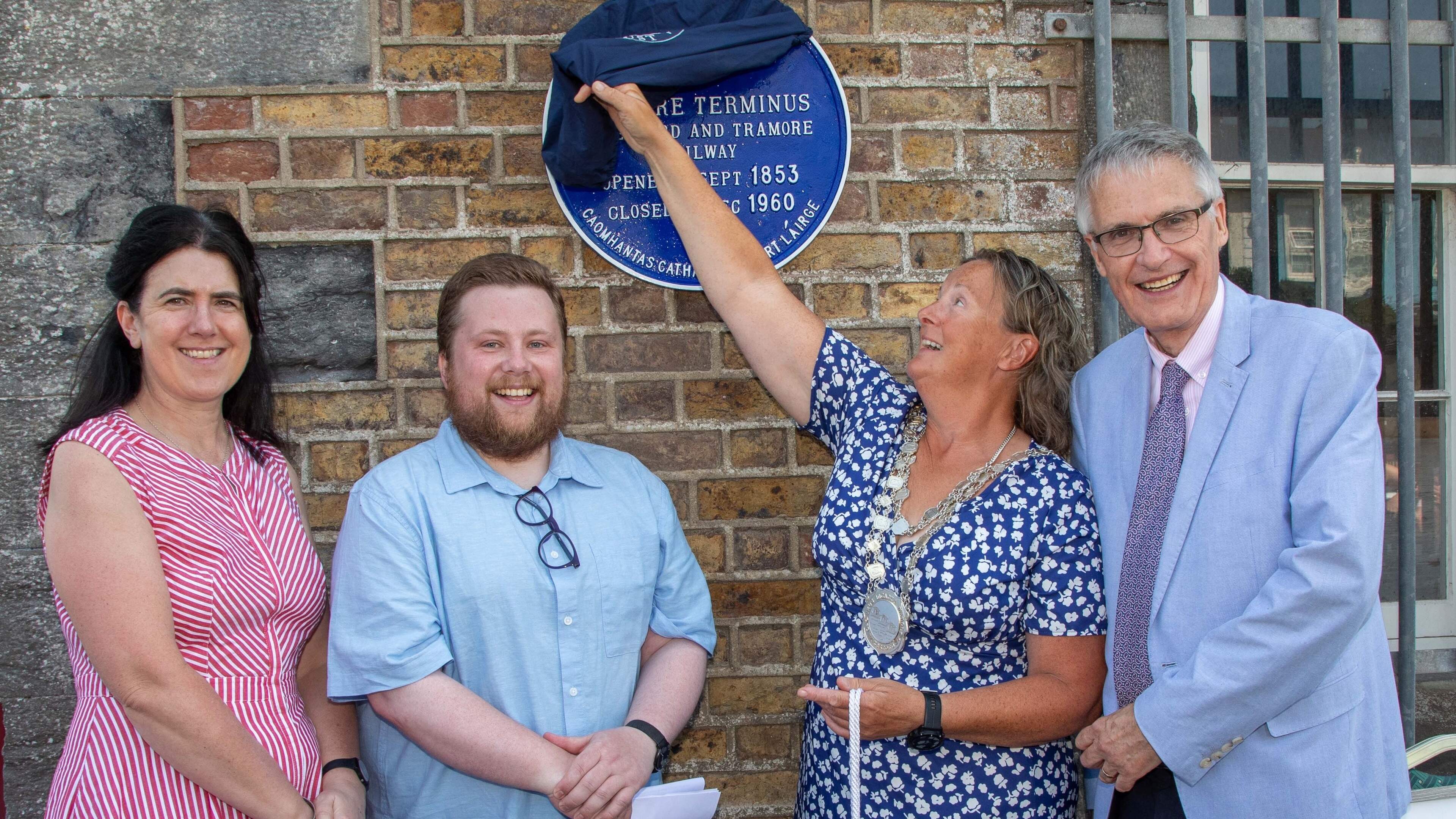 New Blue Plaque celebrates legacy of the Waterford and Tramore Railway