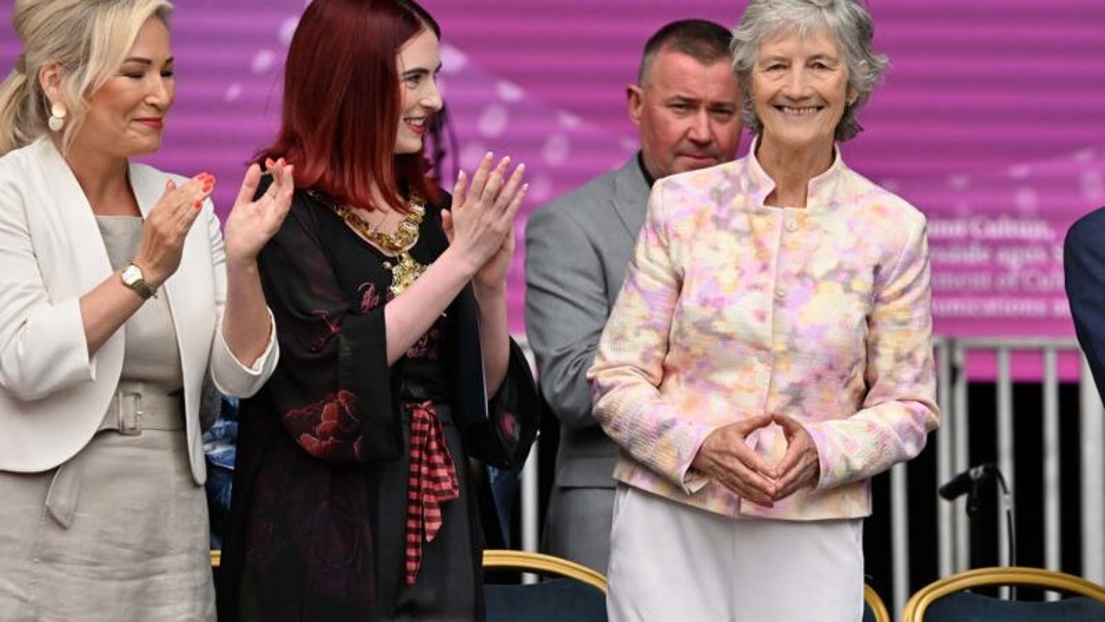 President Catherine Connolly hails Fleadh’s ‘universality’ as Belfast hosts world’s largest traditional Irish music festival