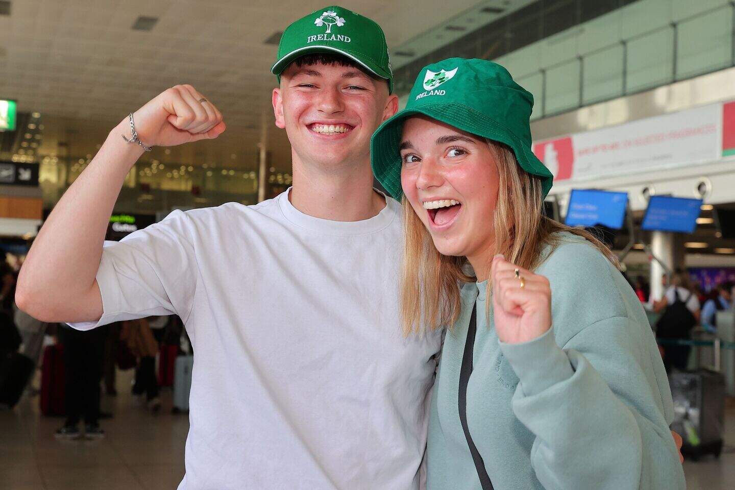 Rugby World Cup: Ireland fans in flying form departing Dublin Airport ...