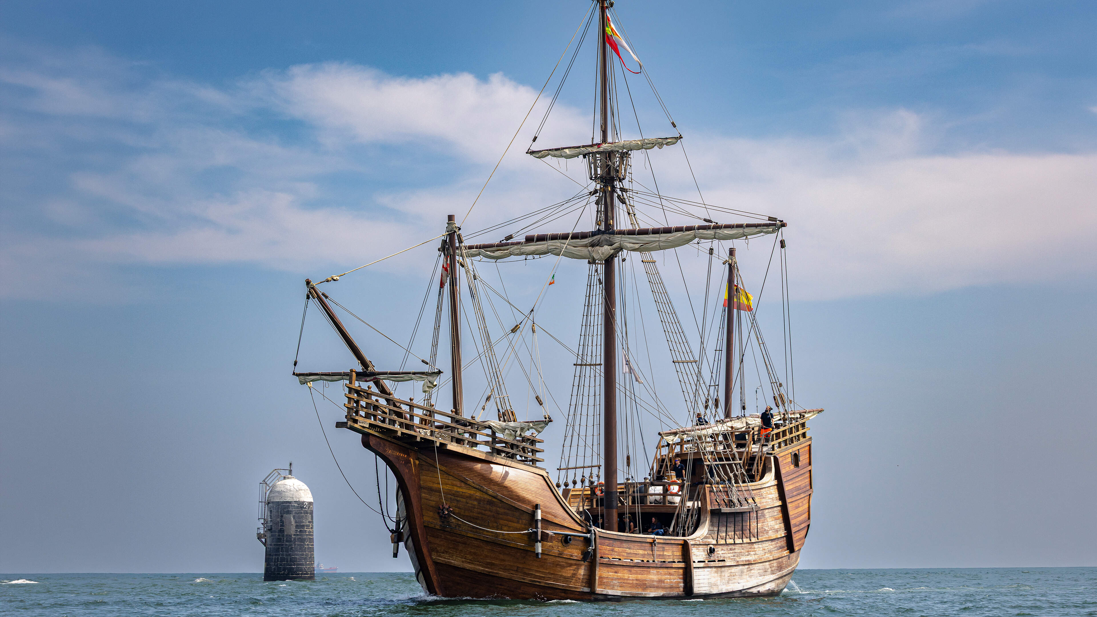 Replica of Christopher Columbus's flagship arrives in Drogheda for first time