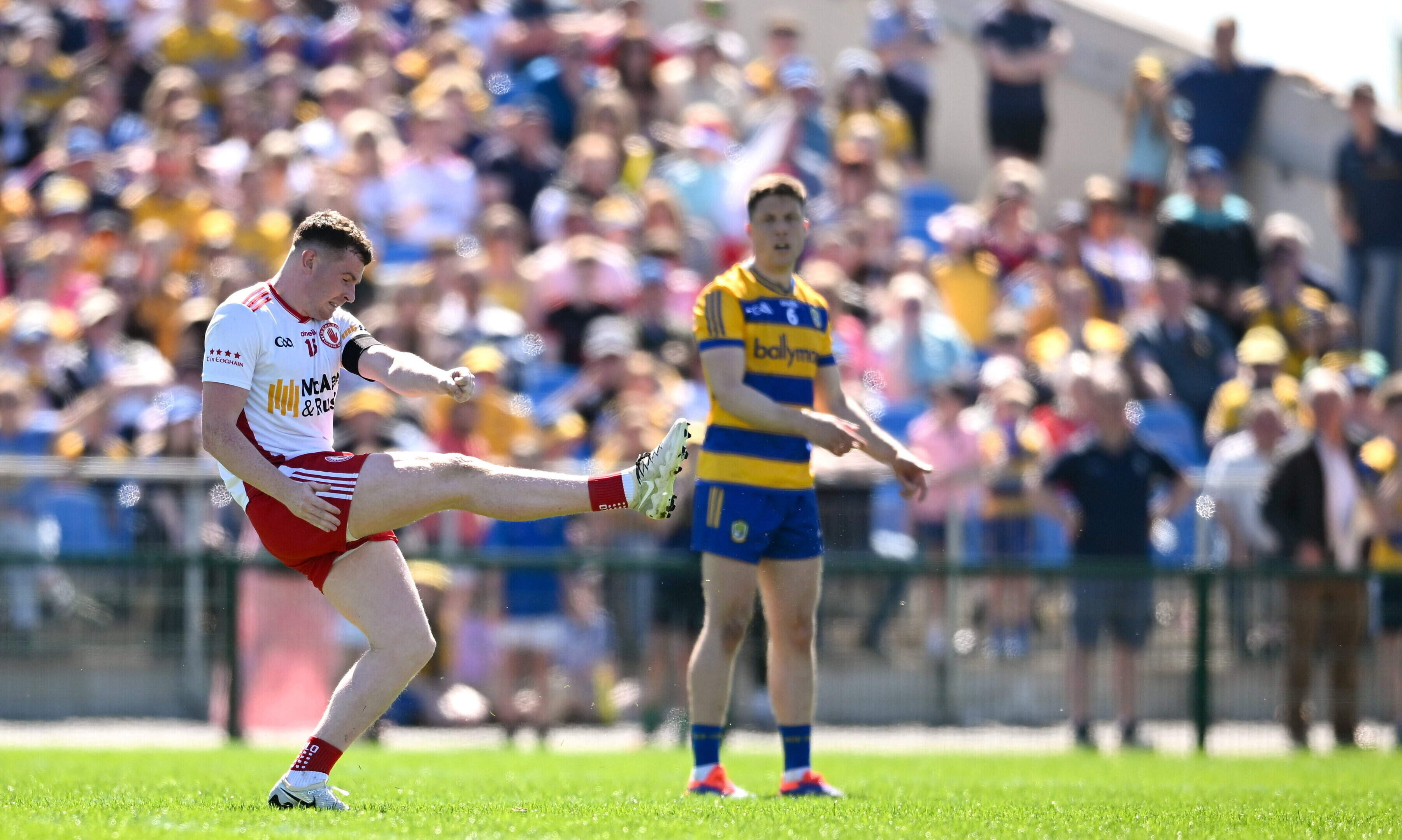 Ethan Jordan’s late free kickstarts Tyrone season and leaves the Rossies utterly deflated