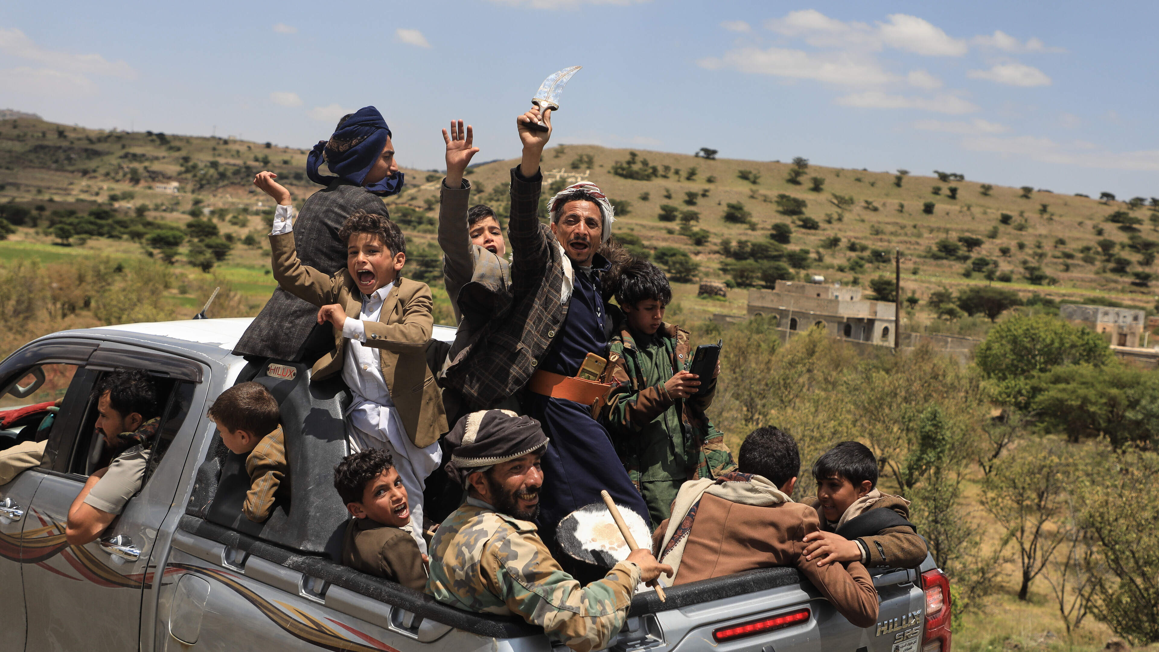 Saudi-led coalition warplanes bombing Iran-backed Houthi rebels