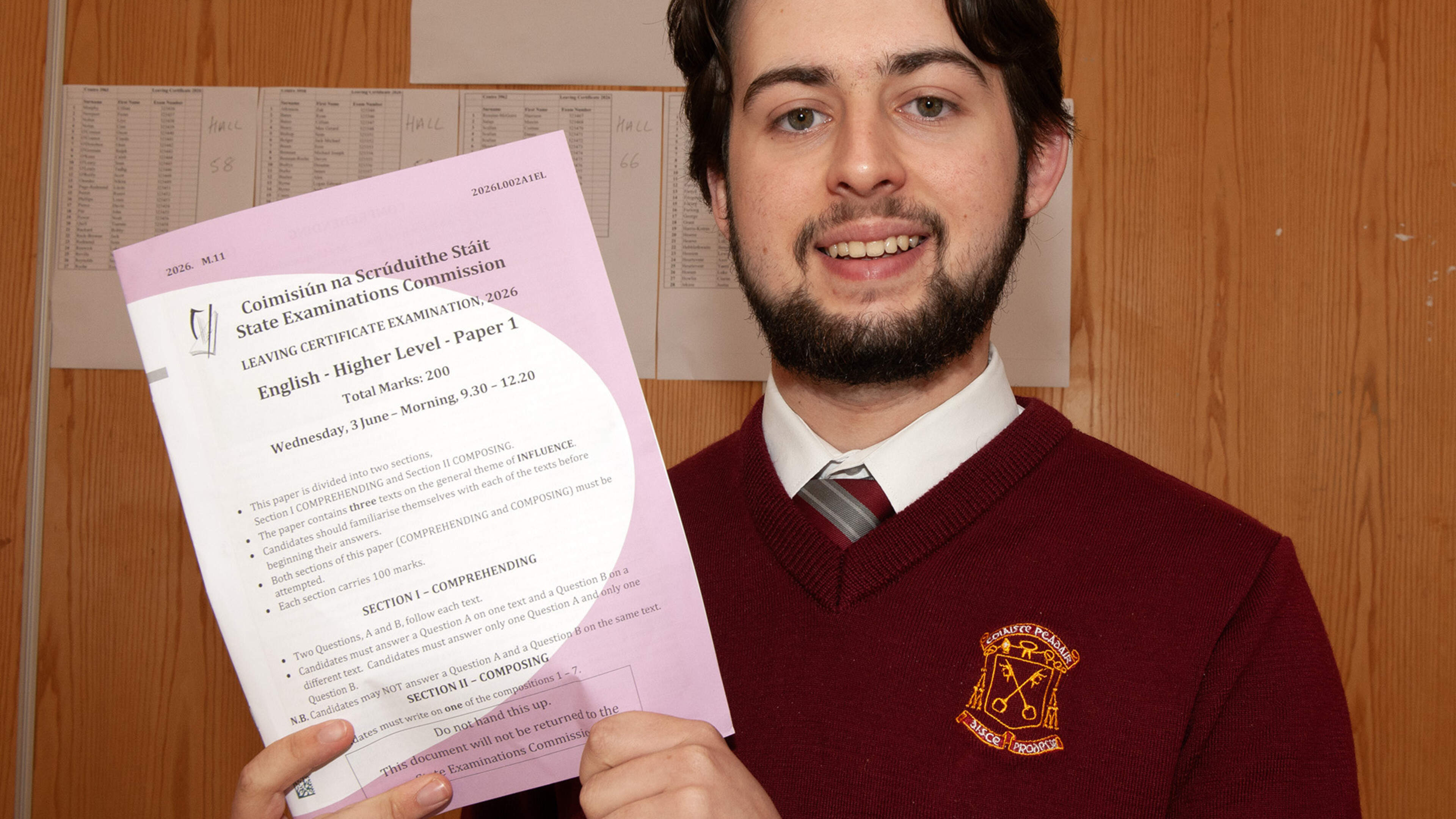 Wexford student and ISSU president urges class of 2026 to make use Leaving Cert helpline