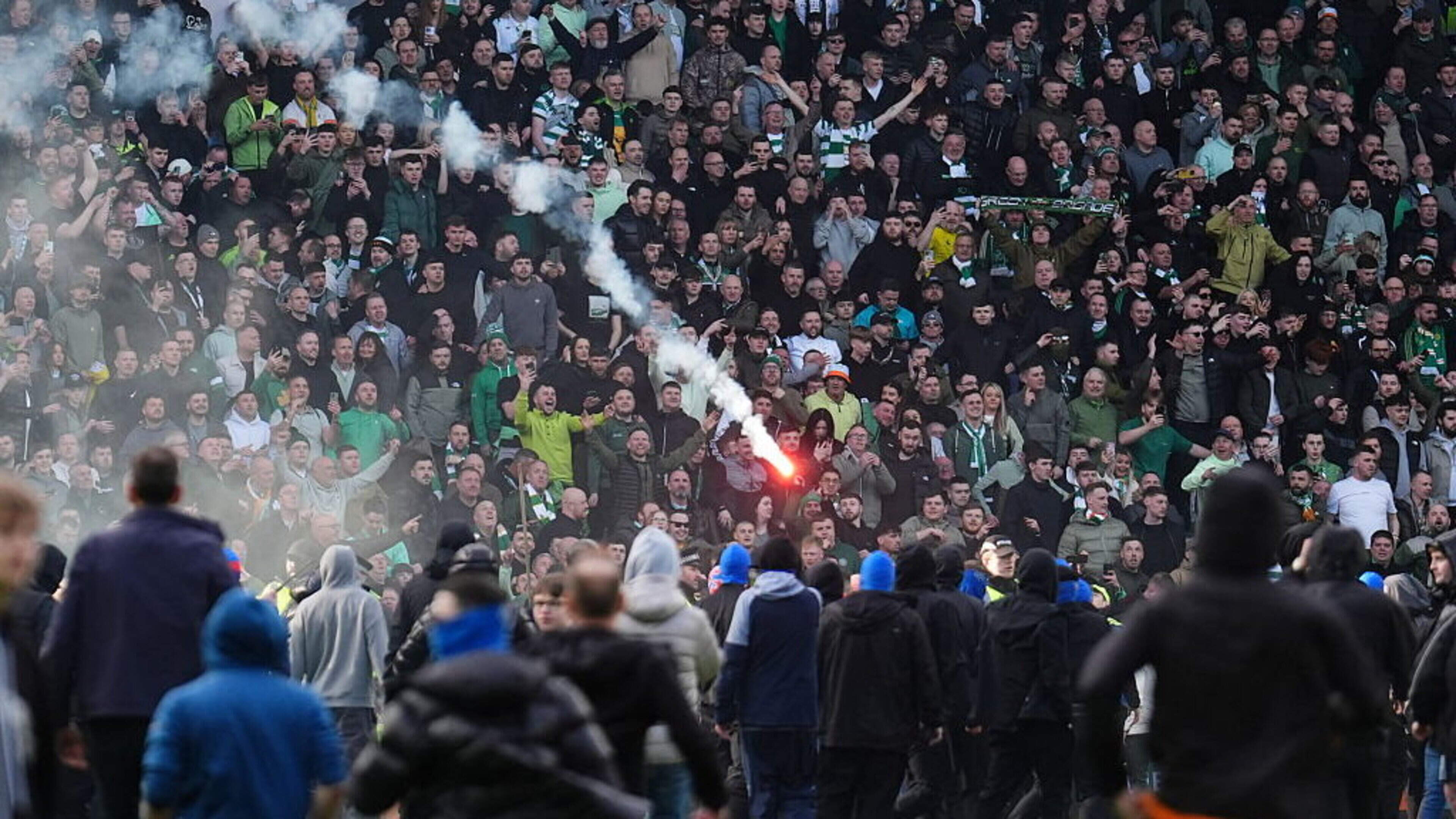 Independent report says ‘crushing’ and ‘life-threatening violence’ narrowly avoided at Ibrox Old Firm cup tie